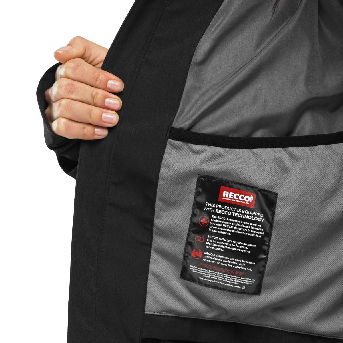 SIROKO Chaqueta de snowboard recco® esquí y nieve W5-W Nix Negro