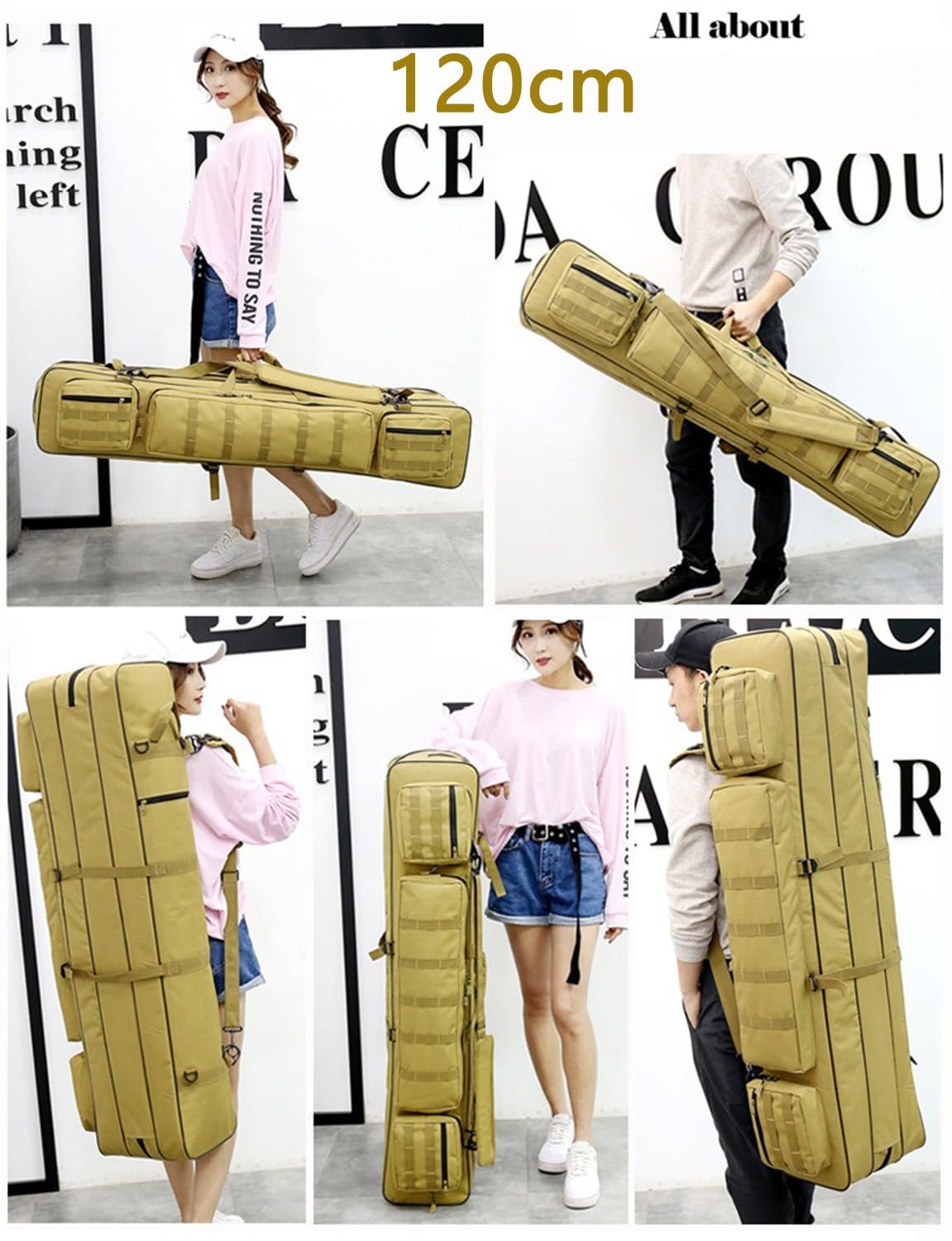 Bolsa de Transporte para Pistola, Bolsas para Rifle para Campo de Tiro, Bolsa Larga para Pistola, Mochila para Rifle táctico, Bolsa para Rifle Deportivo A,120cm