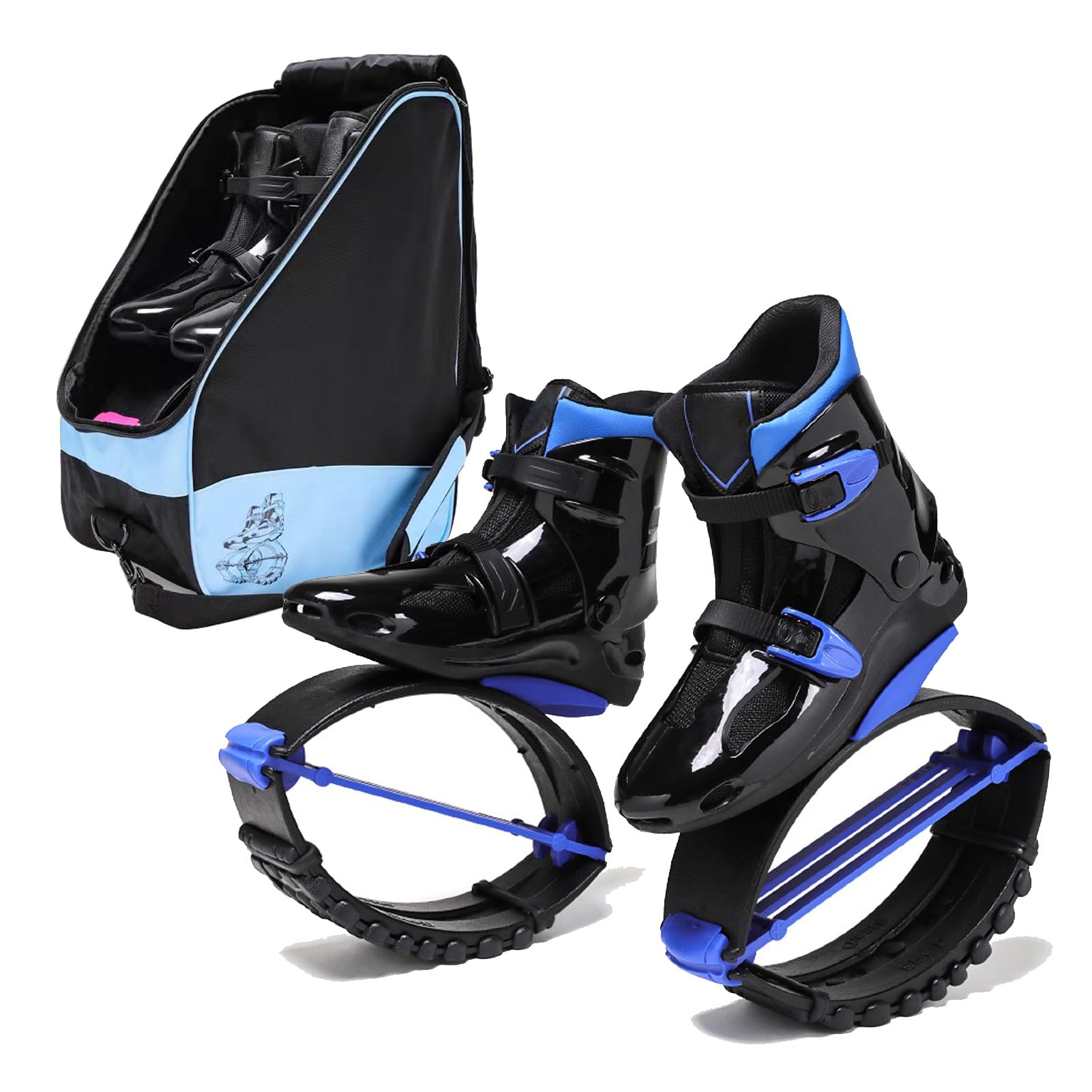 Scarpe da Salto a Forma di Canguro con Borsa, Scarpe da Rimbalzo per Adulti e Giovani, Stivali da Fitness per Esercizi, Scarpe rimbalzanti con 3 Molle