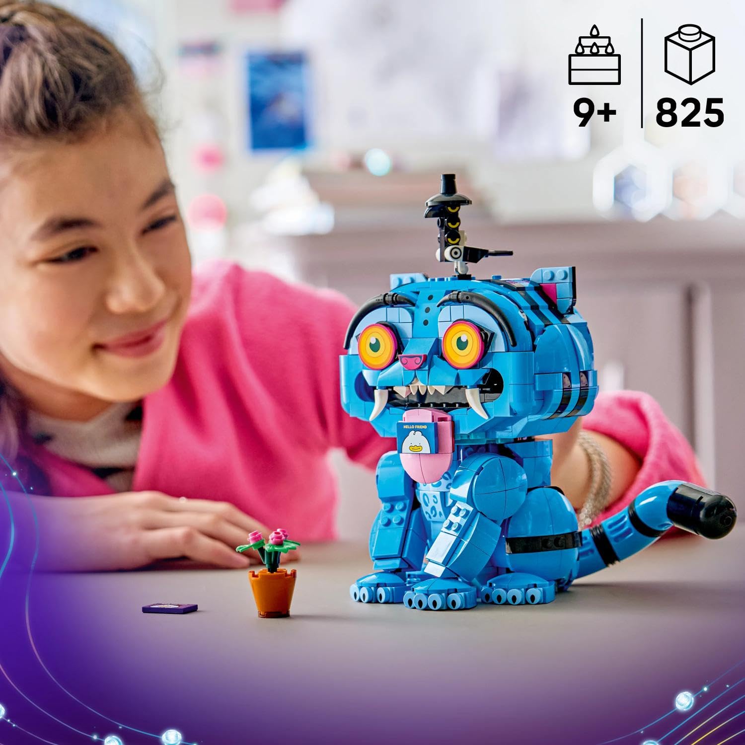 LEGO KPop Demon Hunters Derpy la Tigre e Sussie la Gazza - Gioco K-Pop con 2 Animali e Vaso di Fiori - Decorazione da Cameretta - Regalo per Bambine e Bambini da 9 Anni in su a Tema Musicale - 72537