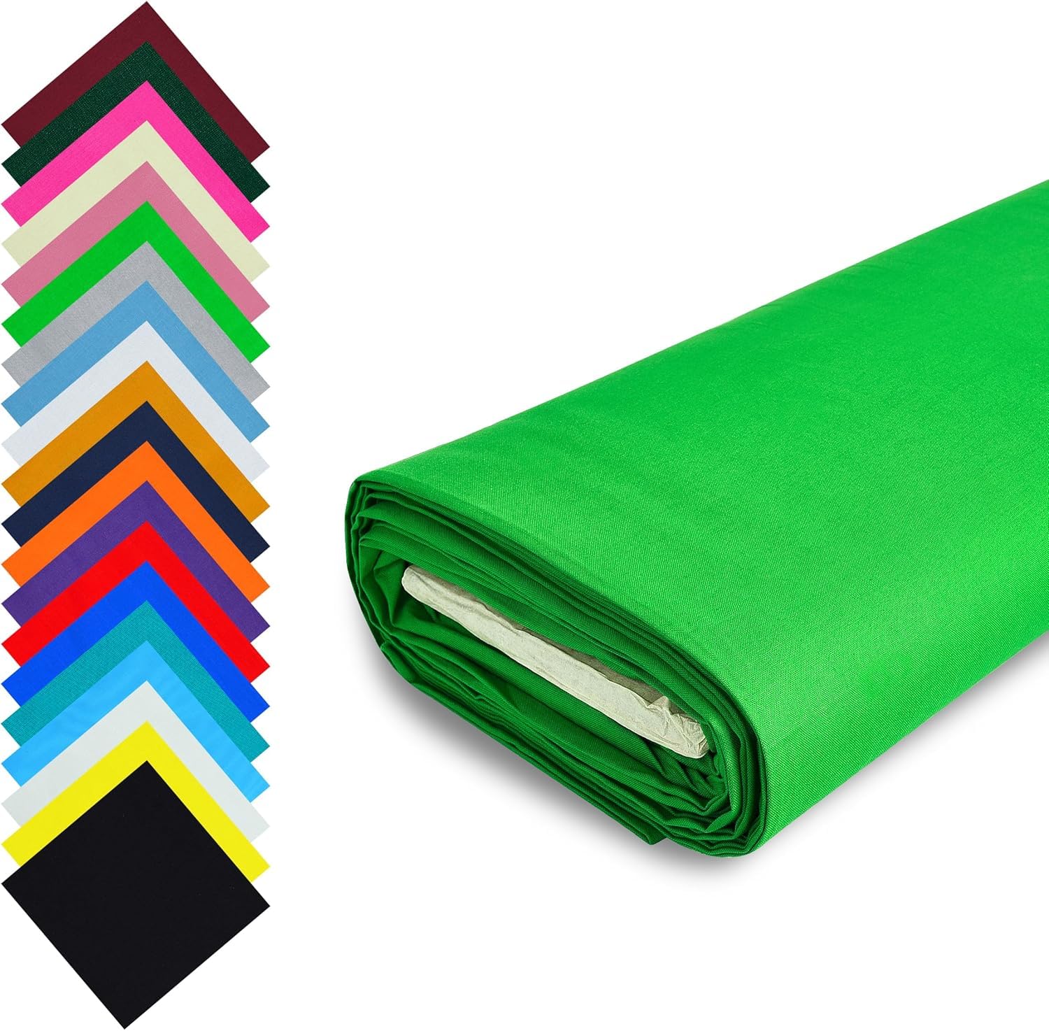 Fashion Track Emerald Green Fabric Cotton by The Metre UK - 58 Inches / 147.5 cm Wide - 100% Cotton Fabric Plain - 60 Square - Available in 20 Colours and 5 Sizes (5 Metre, Emerald Green)