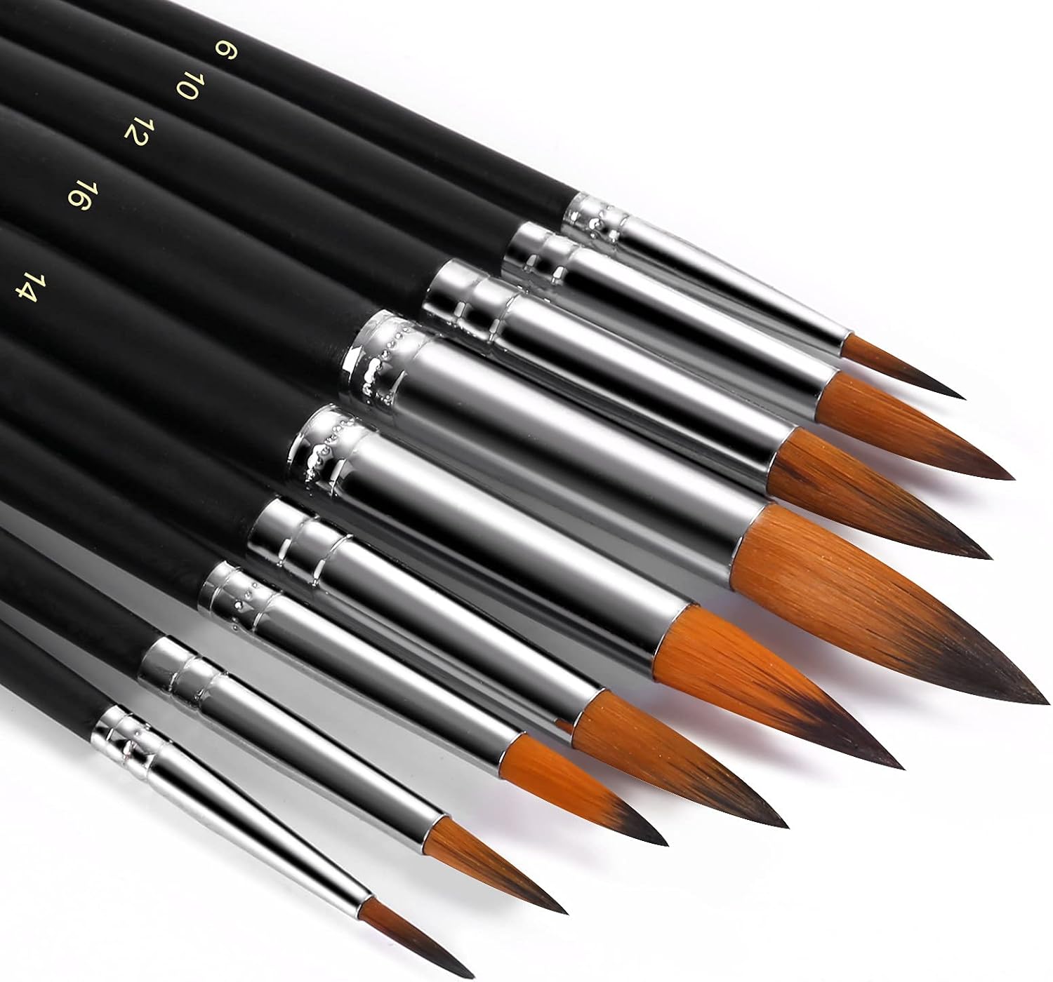 Long Handle Watercolor Paint Brushes Set, 9pcs Round South Africa Ubuy
