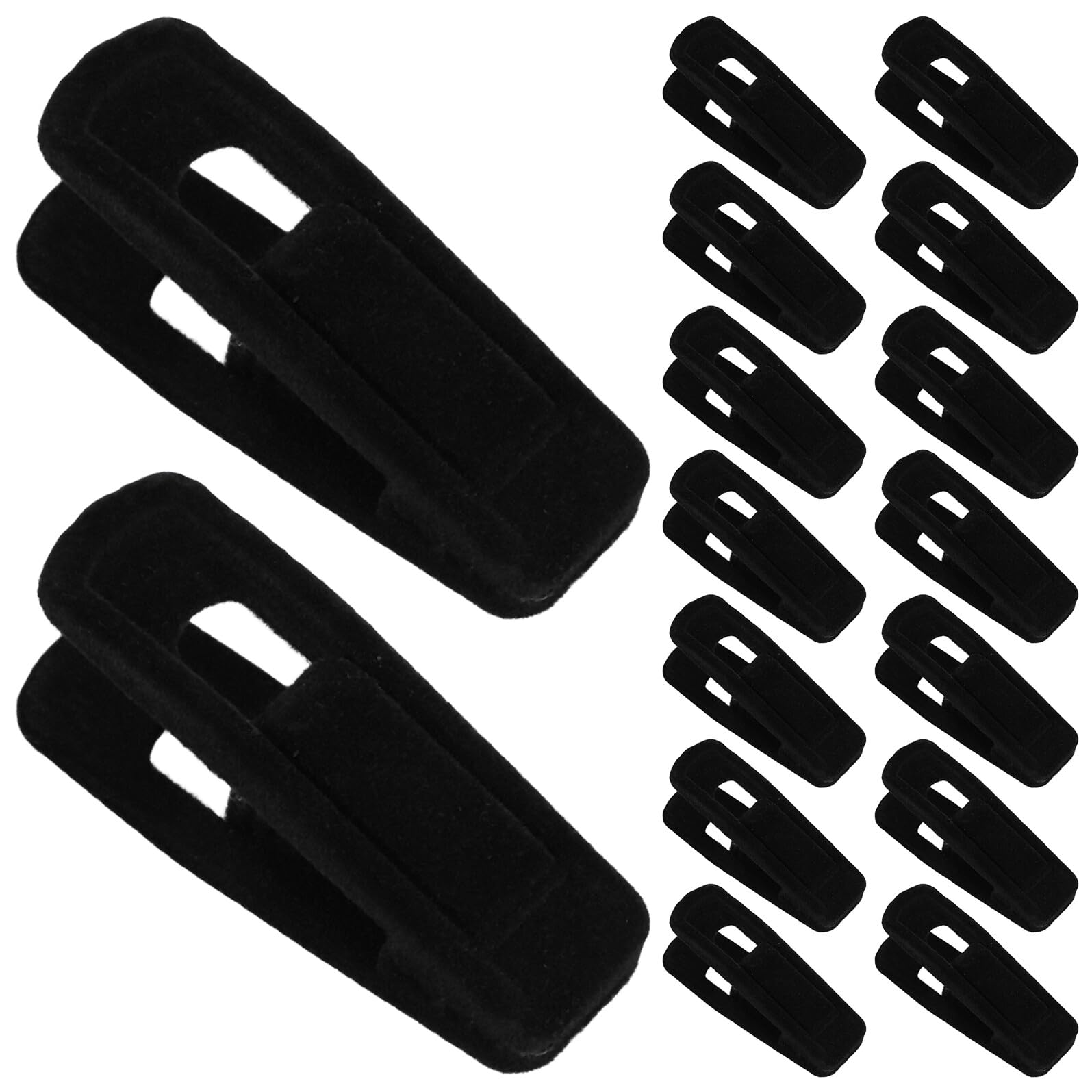 ERINGOGO Pinzas de Plástico para Ropa Terciopelo Antideslizante Color Negro Tamaño Pequeño Pack de 50 Unidades Resistentes al Viento para Tendedero y Uso Doméstico Exterior Ideales