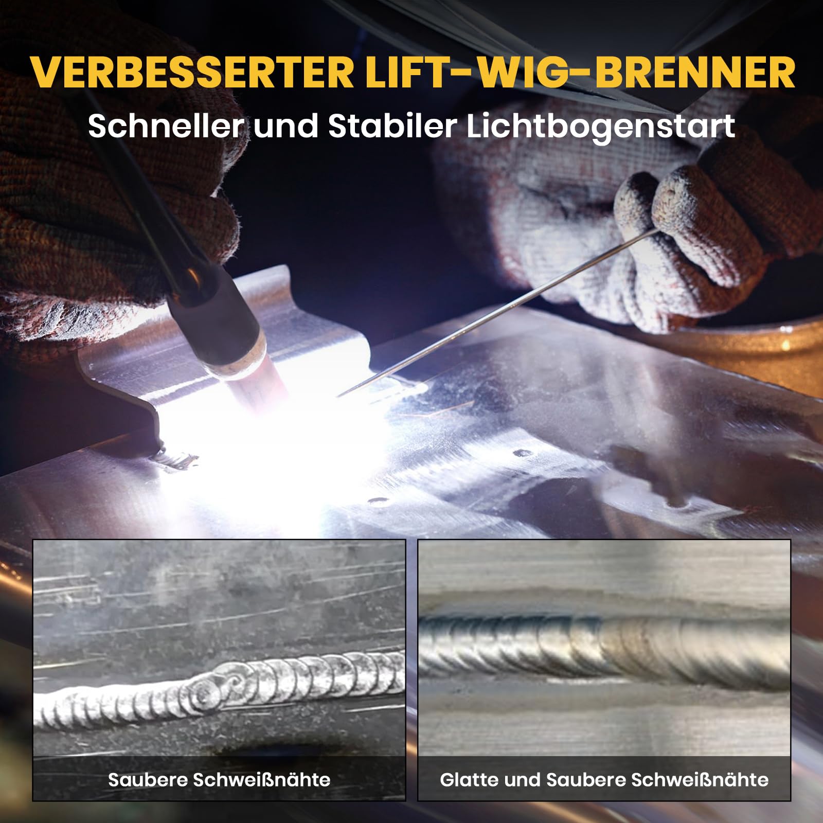 WIG Schweißgerät SSIMDER 140 A 2 in 1 Lift WIG/MMA Schweißgerät mit WP-17 WIG Schweißbrenner Elektroden Schweißgerät TIG-200 IGBT Inverter Schweißgerät Geeignet für Farm Repair Home DIY Autoreparatur
