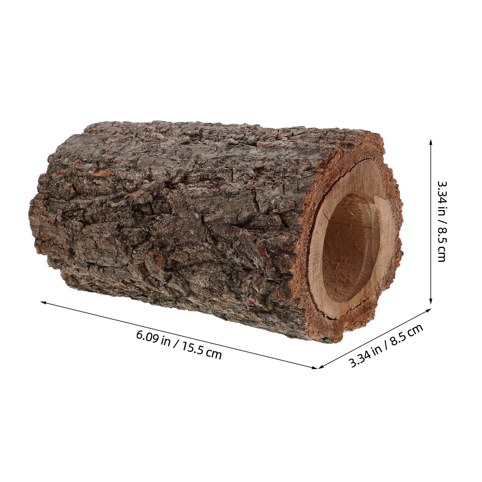 Escondite de Tortugas Tronco de Árbol Hueco de Madera Marrón