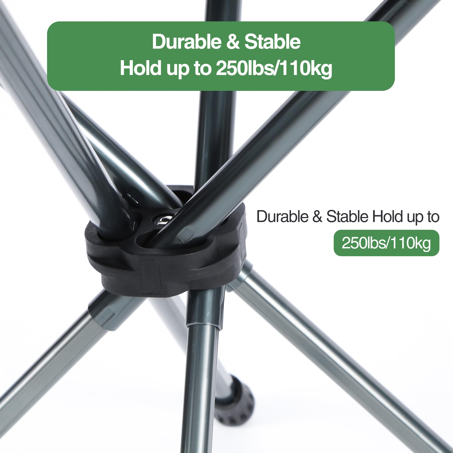 Taburete Plegable De Camping De 56 Cm - Pack De 2 Unidades, Ligero Y Portátil, Para Senderismo O Pesca