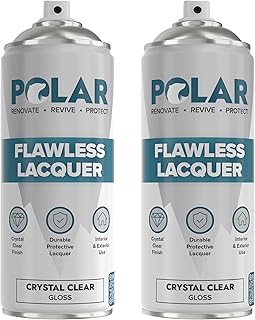 Polar Clear Gloss Flawless Lacquer Spray - 2 x 13.5 Fl Oz - Clear Coat S...