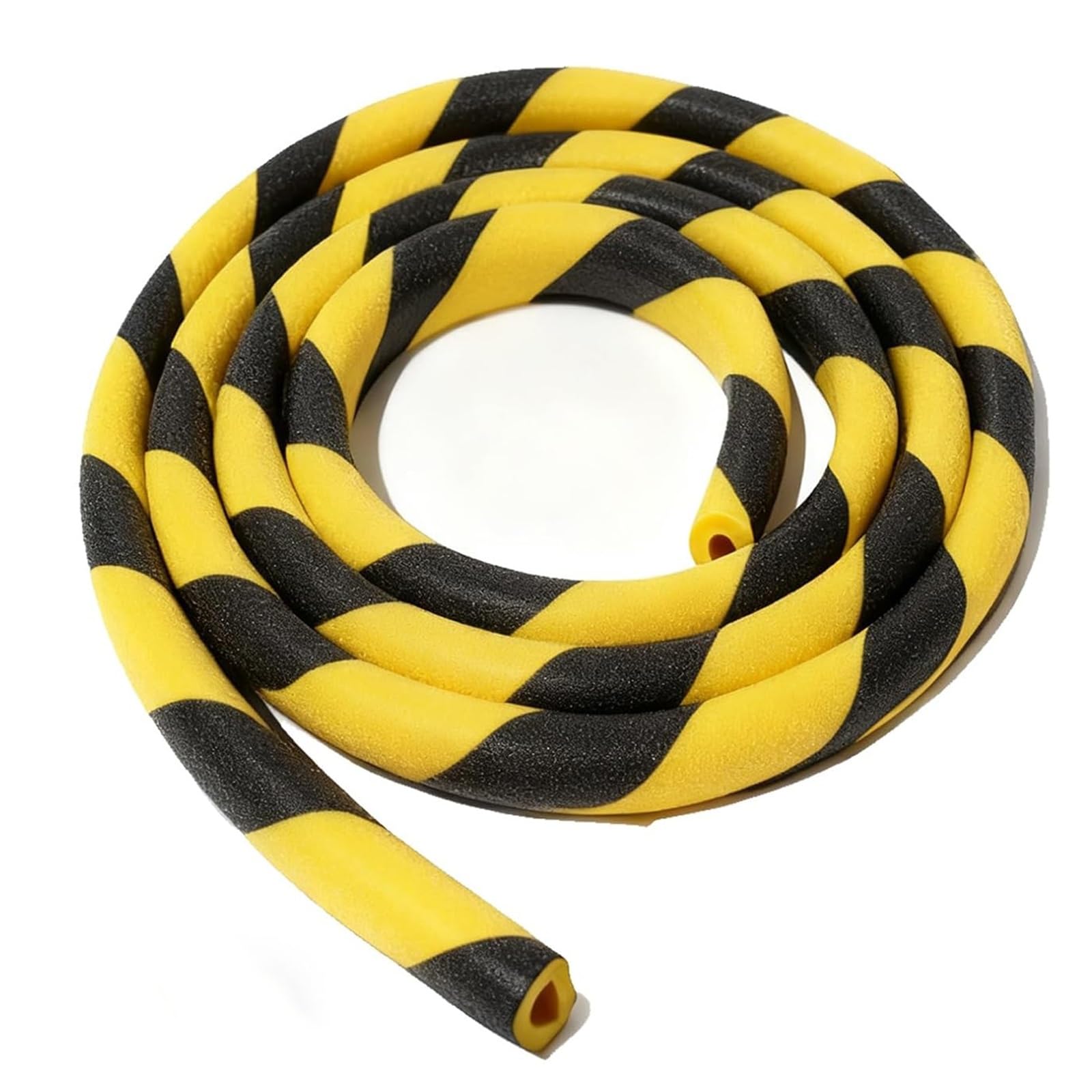 2M Black Yellow Foam Bumper Guard, Self-Adhesive Garage Wall Protector, Wall Corner Guard, Rubber Corner Guards, High-Visibility Safety Bumpers for Parking, Machinery & Home