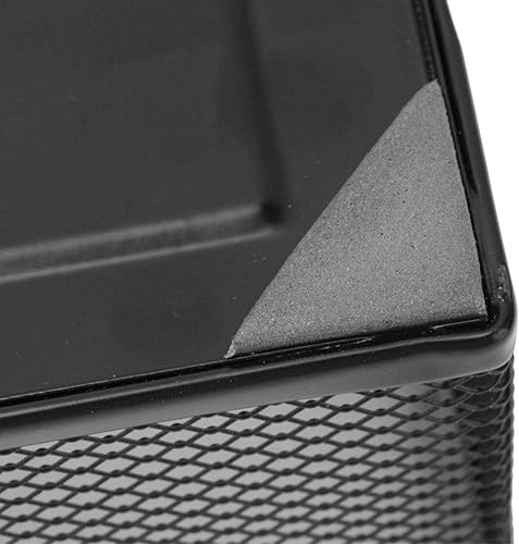 Miniatura 9 de Cyrank Soporte para notas de malla, soporte de notas adhesivas de malla metálica, organizador de escritorio, negro, 1 unidad