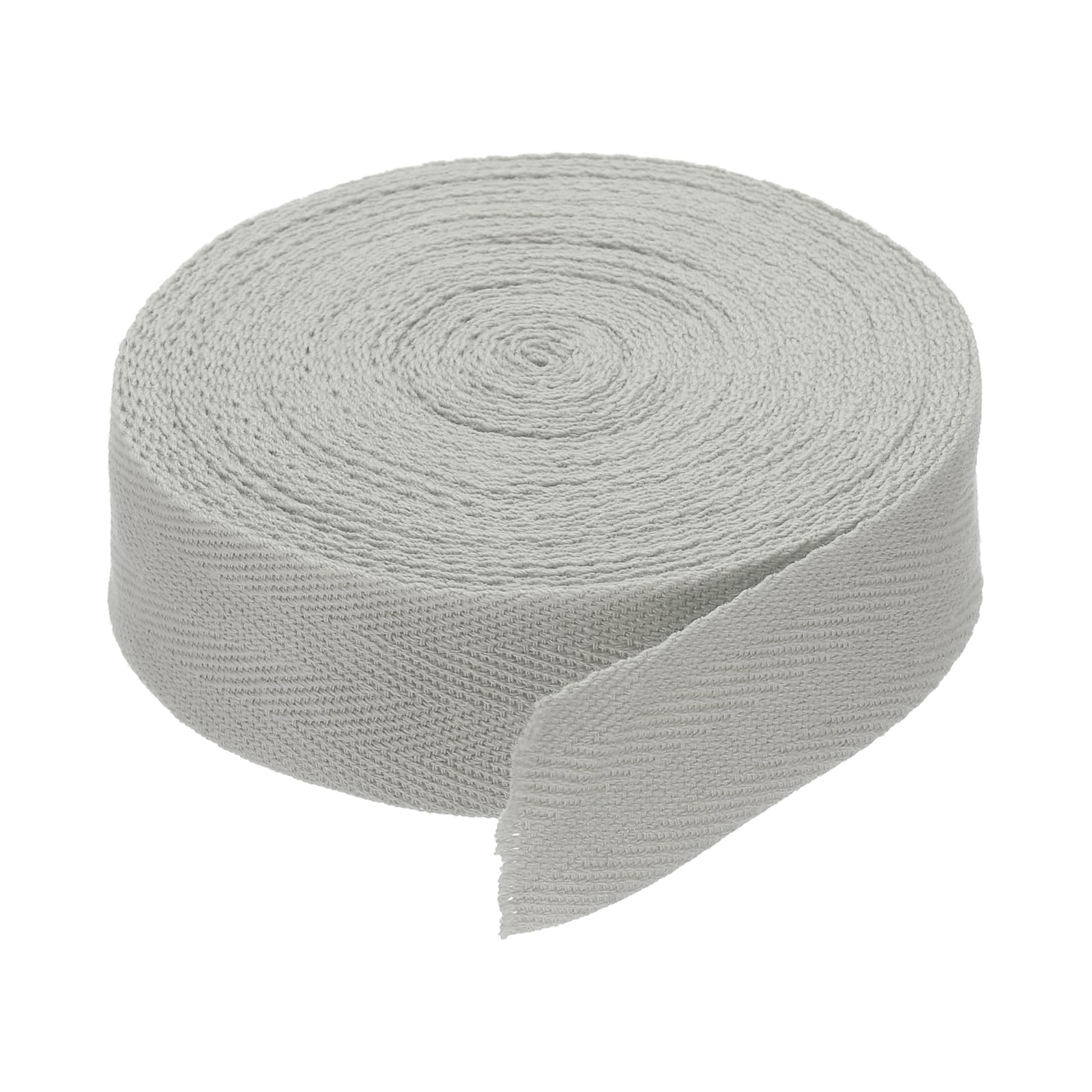 DMiotech 1.2"(3cm) 10 Yards Cotton Twill Tape Cotton Ribbons Bias Binding Tape Herringbone Tape Ribbons Light Gray for DIY Crafts Making Clothes