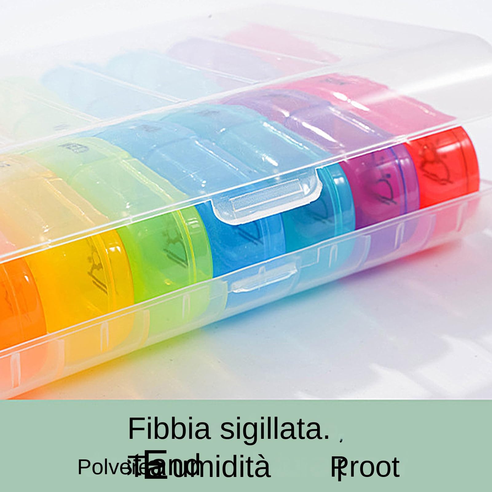 Organizzatore Di Pillole Settimanale,Portapillole 3 Volte Al Giorno | Contenitore Integratori Ermetico Pratico Per Anziani Bambini Uomini Lavoro Auto Borse Tasca