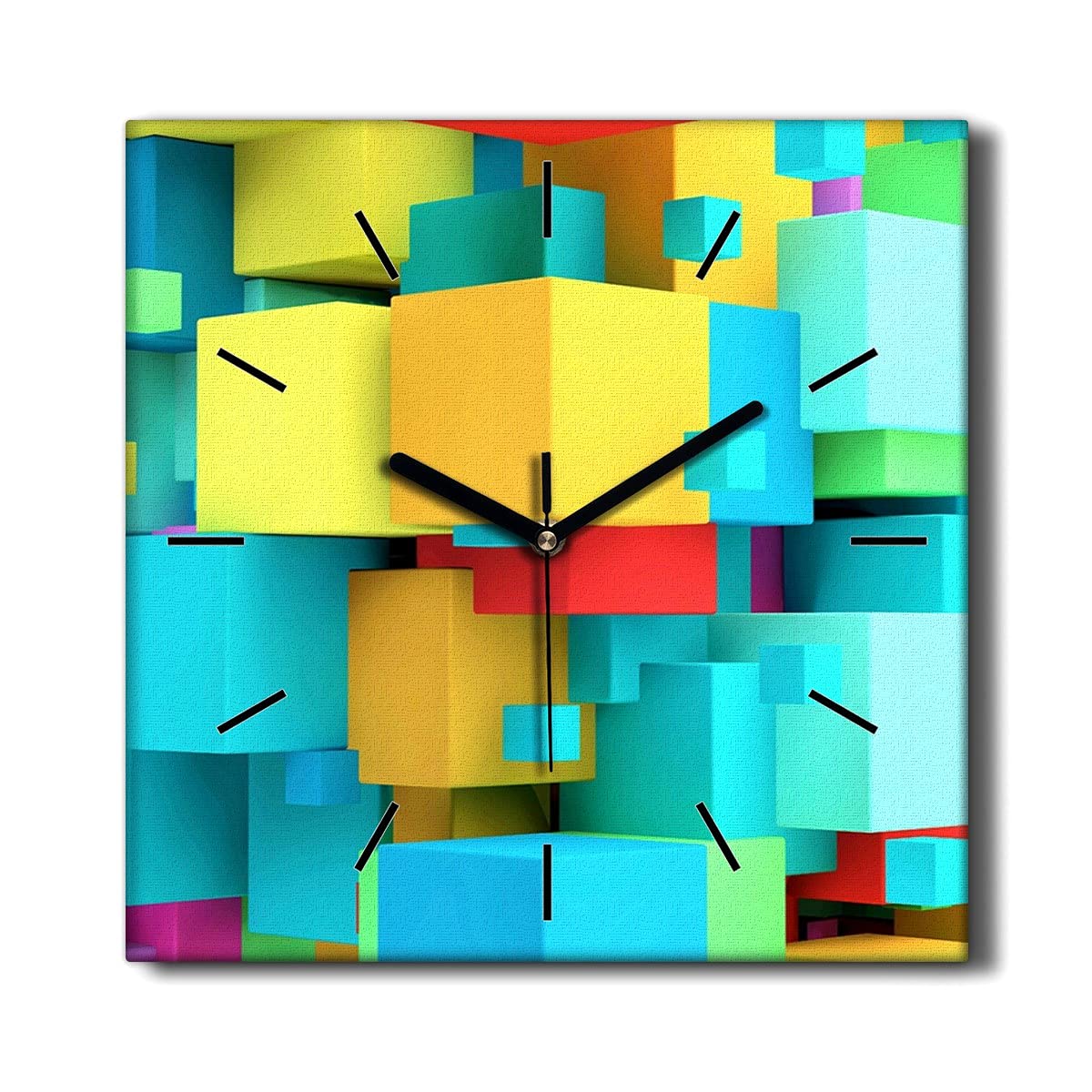 Horloge sur Toile anti tic-tac Coloray : Fini le Bruit dans le Salon avec cette Toile 30x30cm