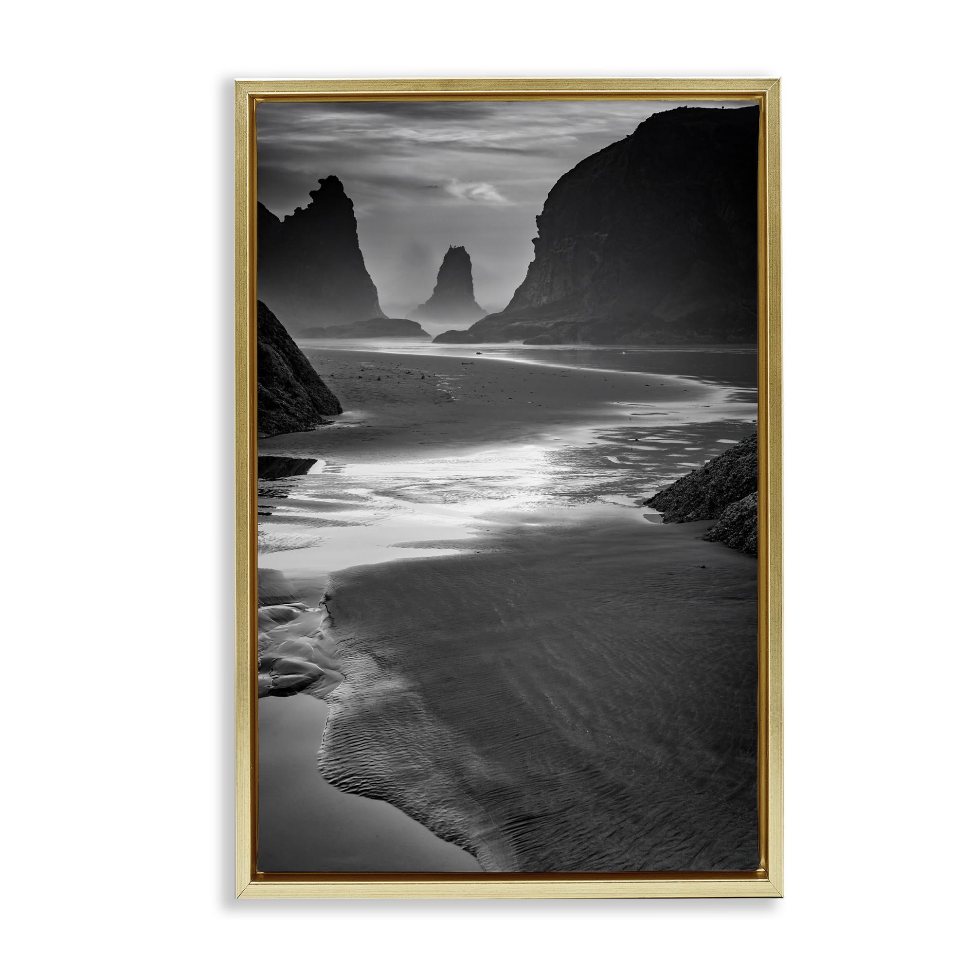 'Last Light On Bandon Beach'| Floating Frame Canvas Art