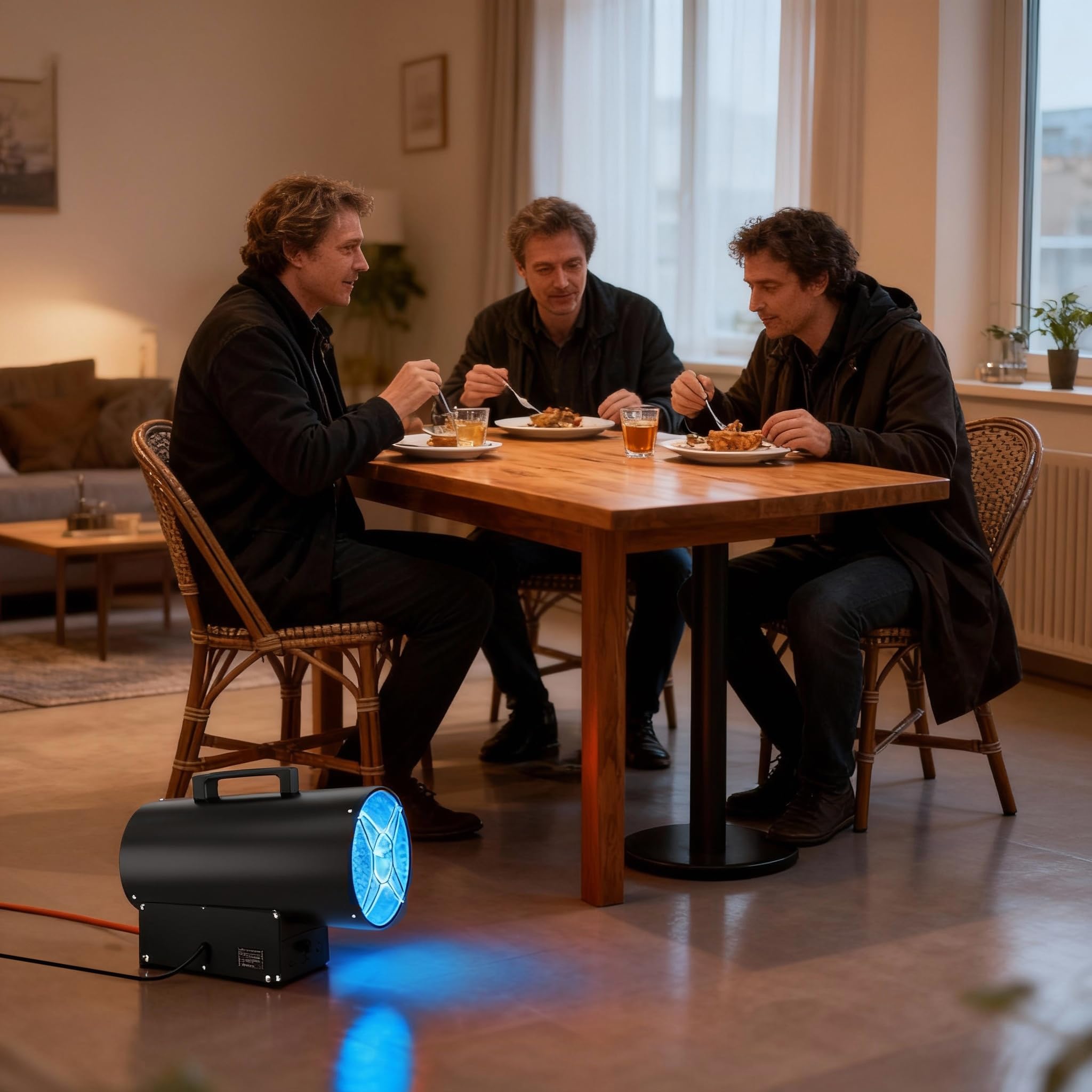 Aufun Gasheizgebläse 30KW 220V Gasheizer Heizkanone Gasheizstrahler | Gasheizung Propangasheizgebläse 650 m³/h Luftdurchsatz, Heißluftgenerator inkl. Gasschlauch & Druckminderer Heizgebläse