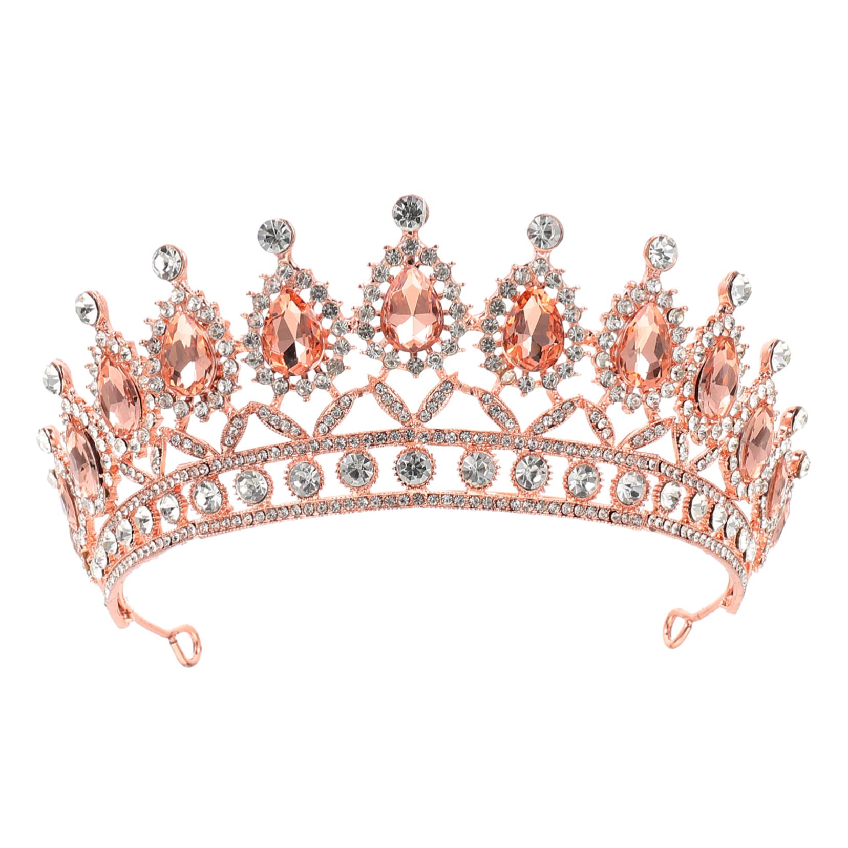 Mikinona nupcial tocados bodas diademas novia de oro rosa diadema nupcial de mujer decoración vintage tiara accesorios para el cabello de niña de boda aleación