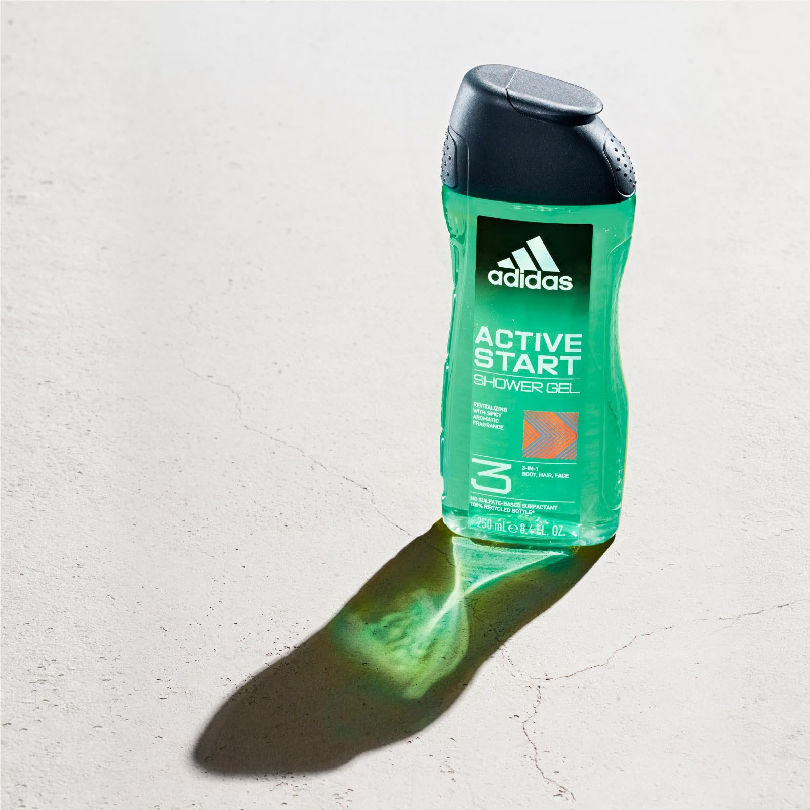 Adidas, Active Start Gel Doccia Bagnoschiuma 3 in 1 per Corpo, Capelli e Viso, 400 ml