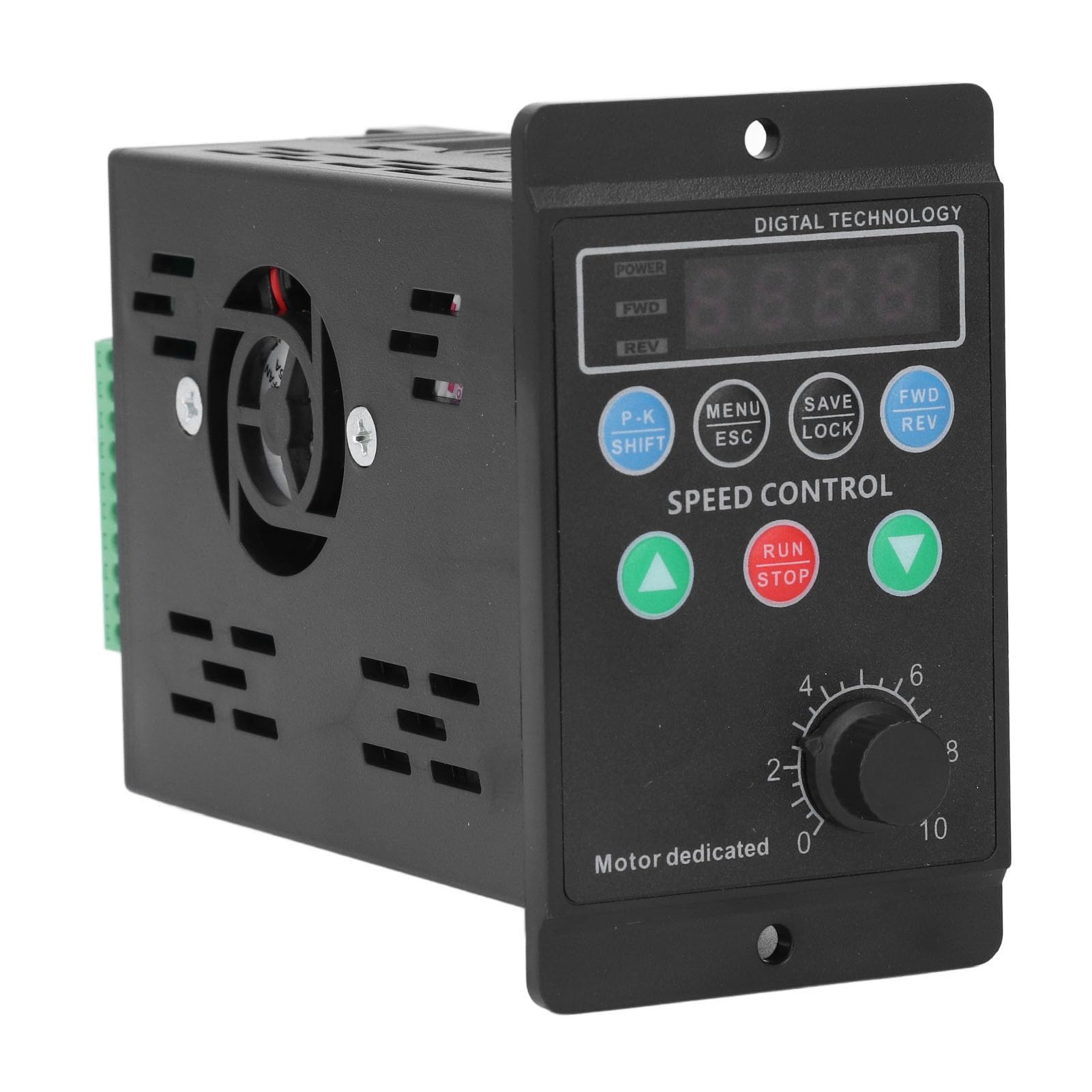 Hyuduo Variable Frequency Drive, Remote Control Inverter Converter for Fan Motor Pump 1PH 176-264V Input 3PH 0-1.1KW Output with Precise Microprocessor Control and Energy Saving
