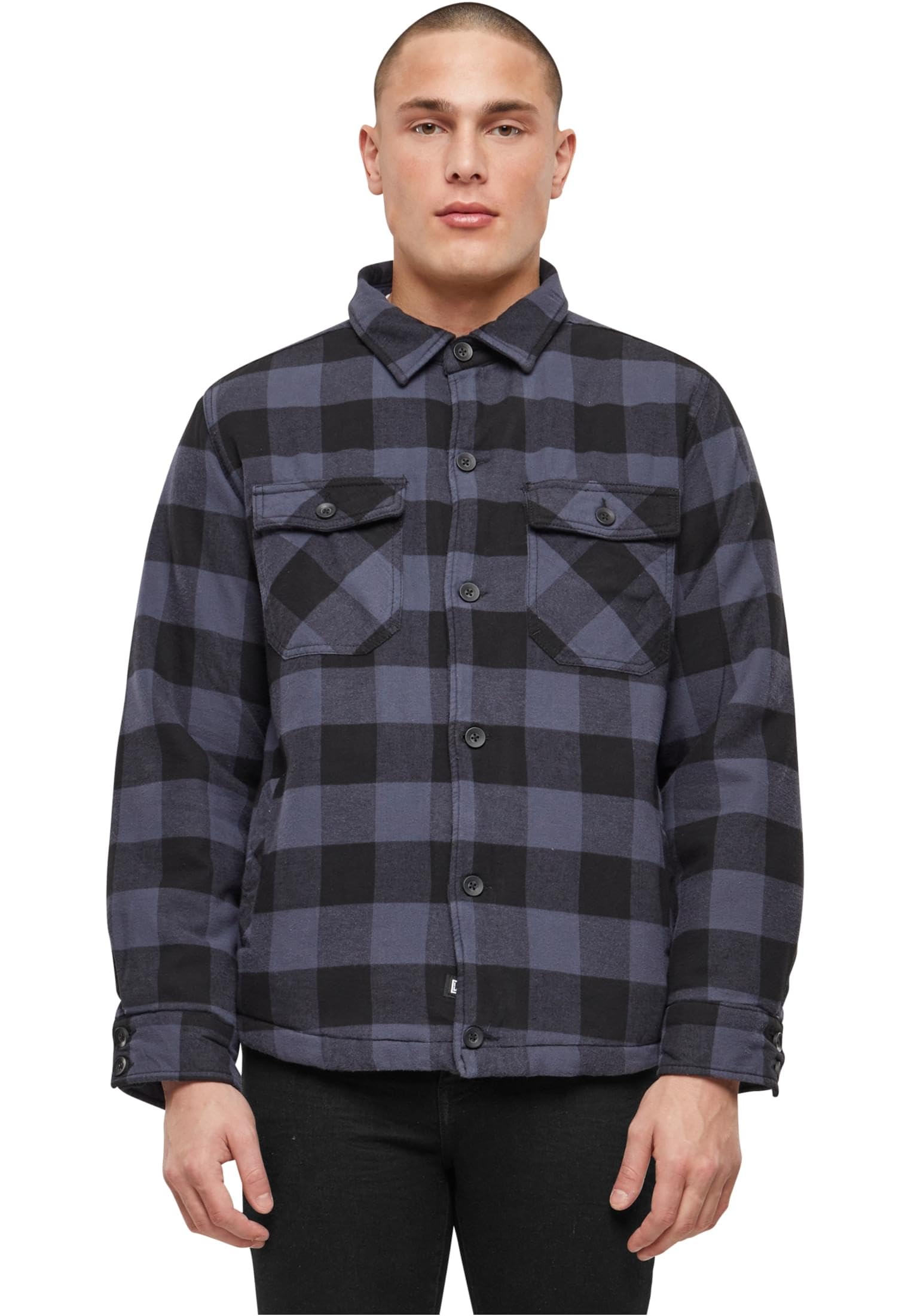 Brandit Lumberjacket Uomo Giacca di mezza stagione nero/rosso