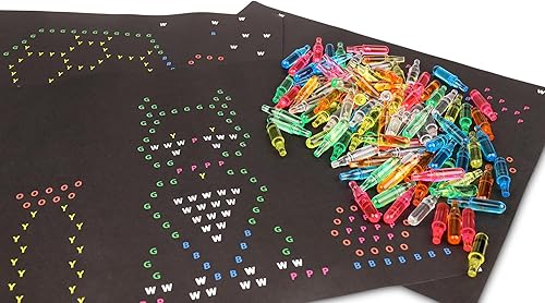 Miniatura 2 de Lite Brite - Paquete de repuesto para clavijas y plantillas, accesorios de tablero de dibujo iluminados, clavijas LED para tablero de dibujo con