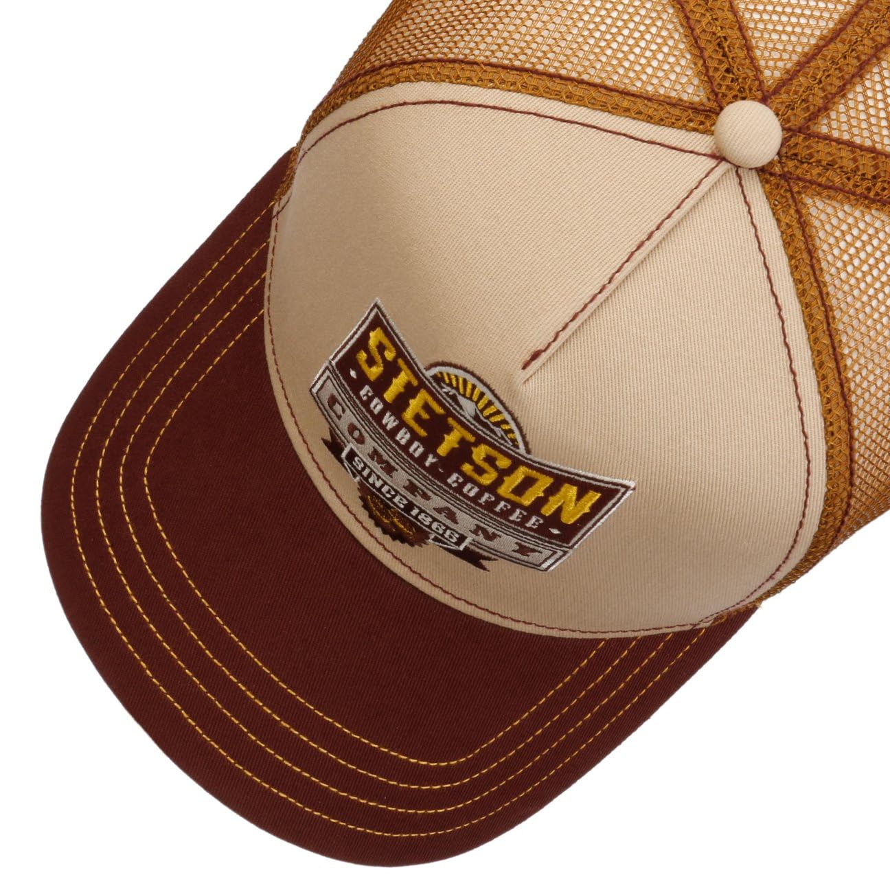 Stetson Cowboy Coffee Truckercap Snapback Damen und Herren Sommer Winter