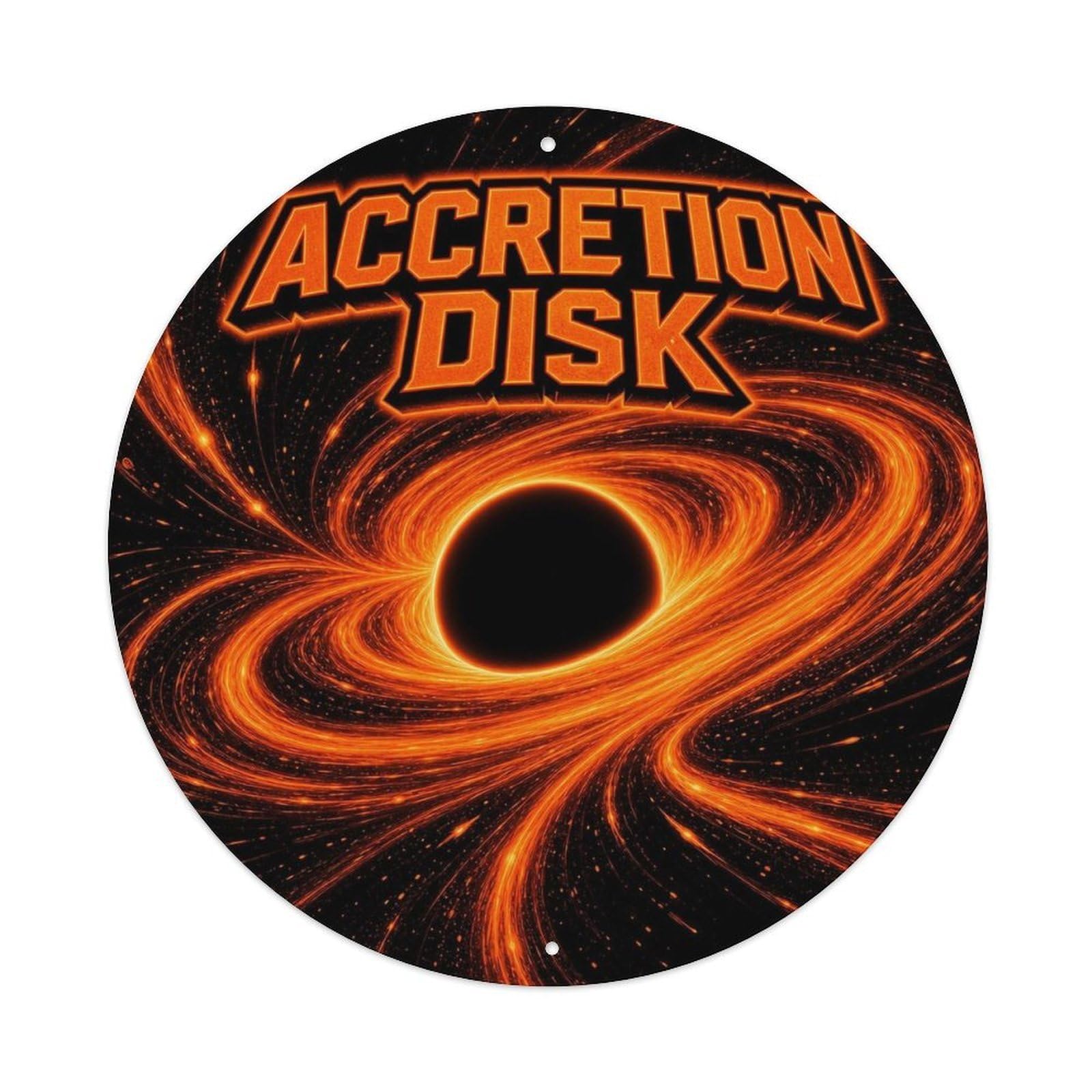 Relativity Space Age Black Hole Accretion Disk Metal Tin Sign