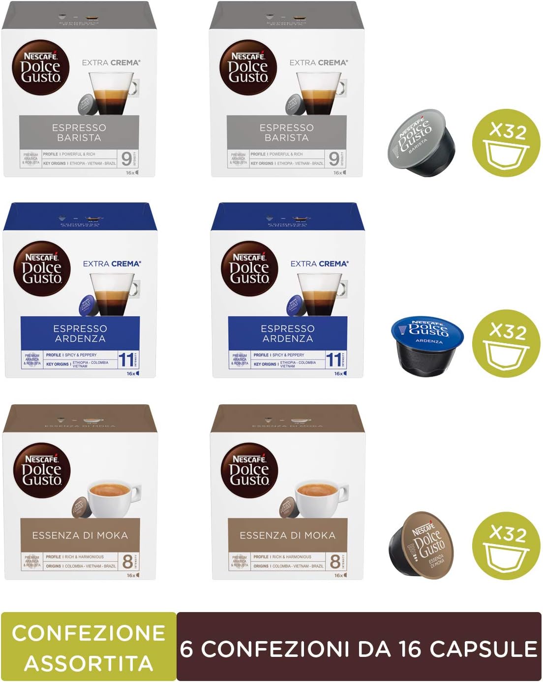 NESCAFÉ DOLCE GUSTO Krups Mini Me KP123BK Macchina per Caffè Espresso e Altre bevande in capsula, Automatica, Grigio/Nero + Espresso Barista, Espresso Ardenza, Essenza di Moka, 96 Capsule NESCAFÉ DOLCE GUSTO Krups Mini Me KP123BK Macchina per Caffè Espresso e Altre bevande in capsula, Automatica, Grigio/Nero + Espresso Barista, Espresso Ardenza, Essenza di Moka, 96 Capsule