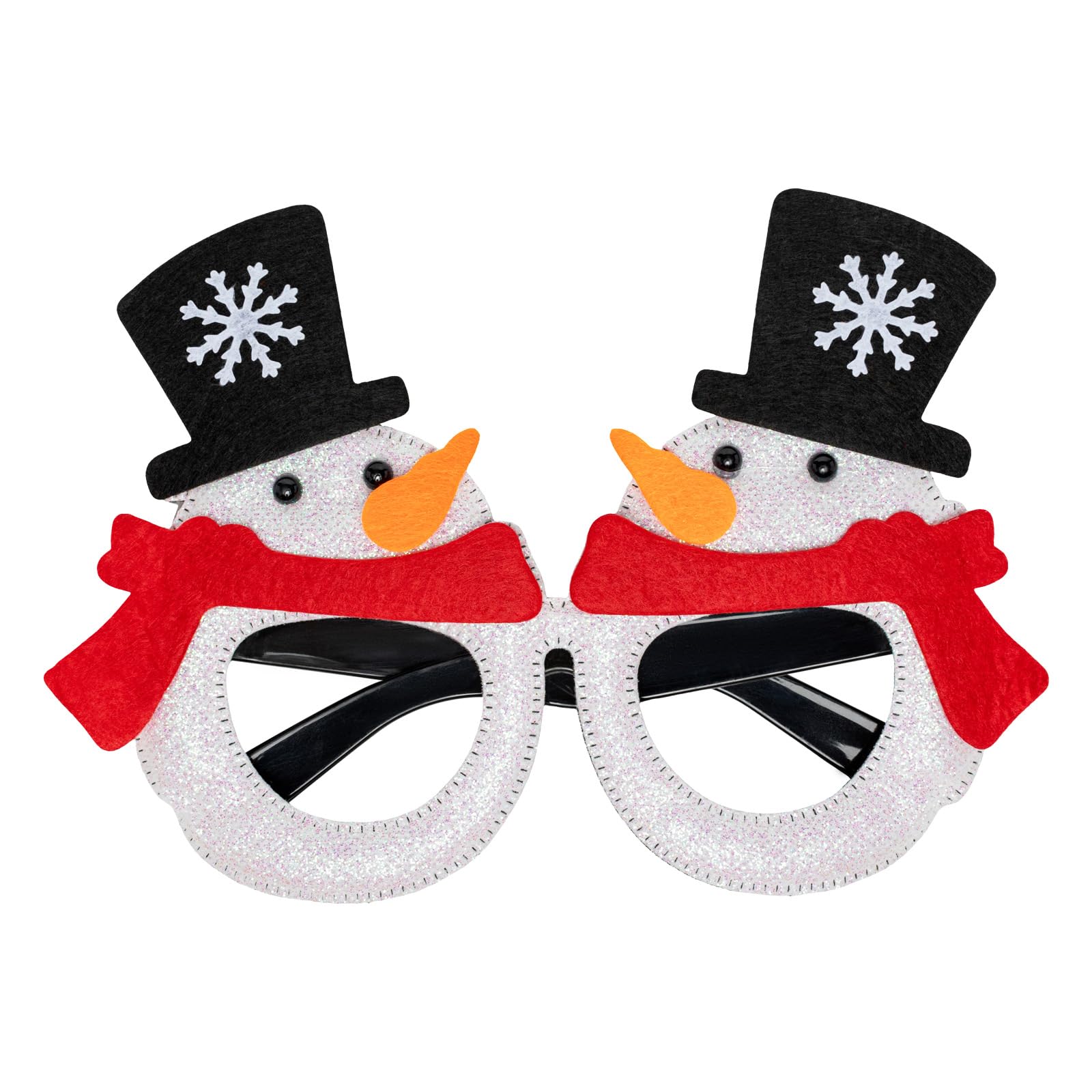 Artsolar Christmas Glasses, Christmas Glitter Party Glasses Frames Party Favors Holiday Ornaments For Photo Booth Props (Snowman)