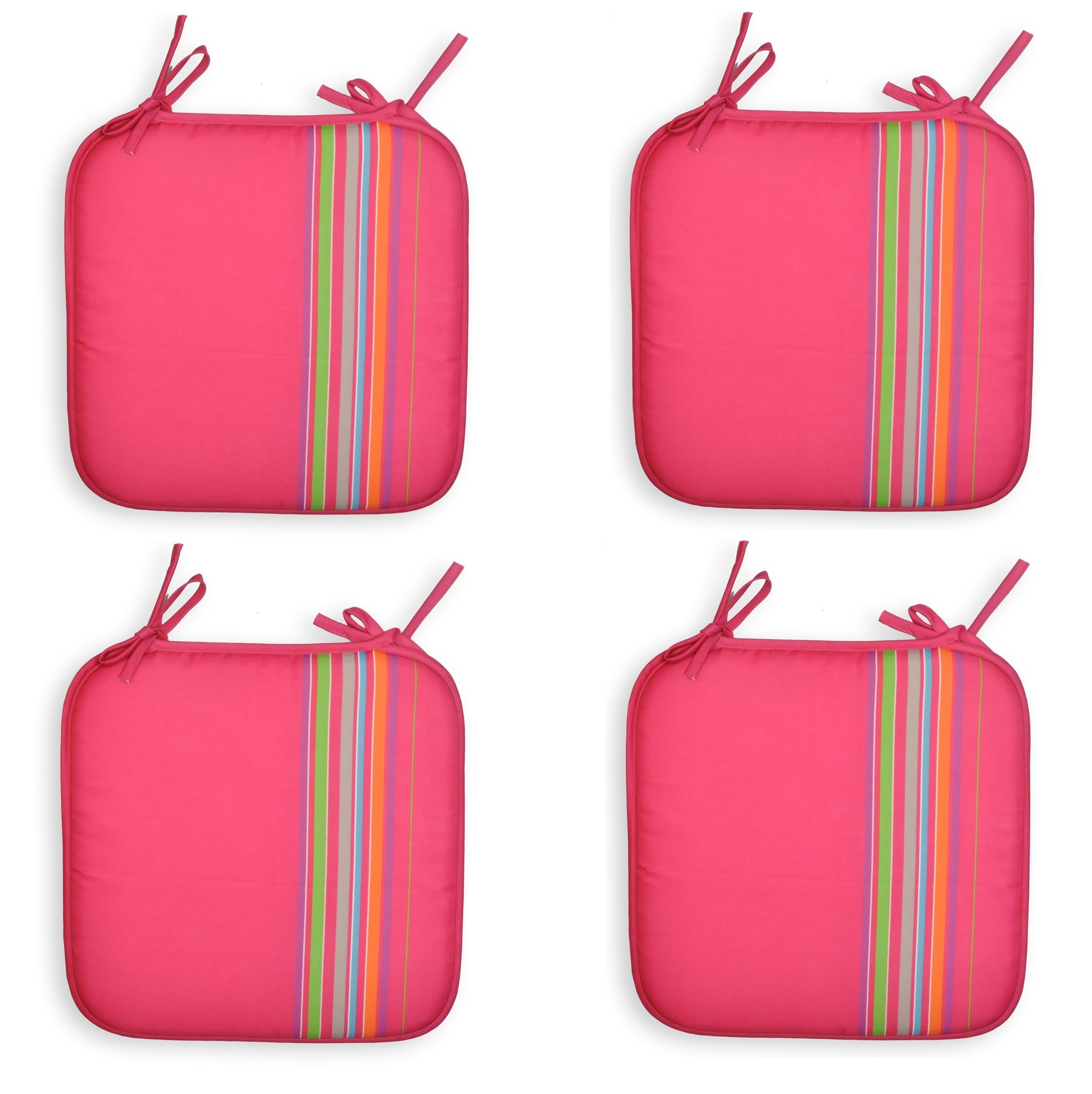 Cojines Acolchados para sillas de Cocina, cojin para terraza, jardín, balcón, Comedor. Tamaño 38x38cm. Cojines Asiento para sillas Interior y Exteriores. (Rojo 4 Pzas)
