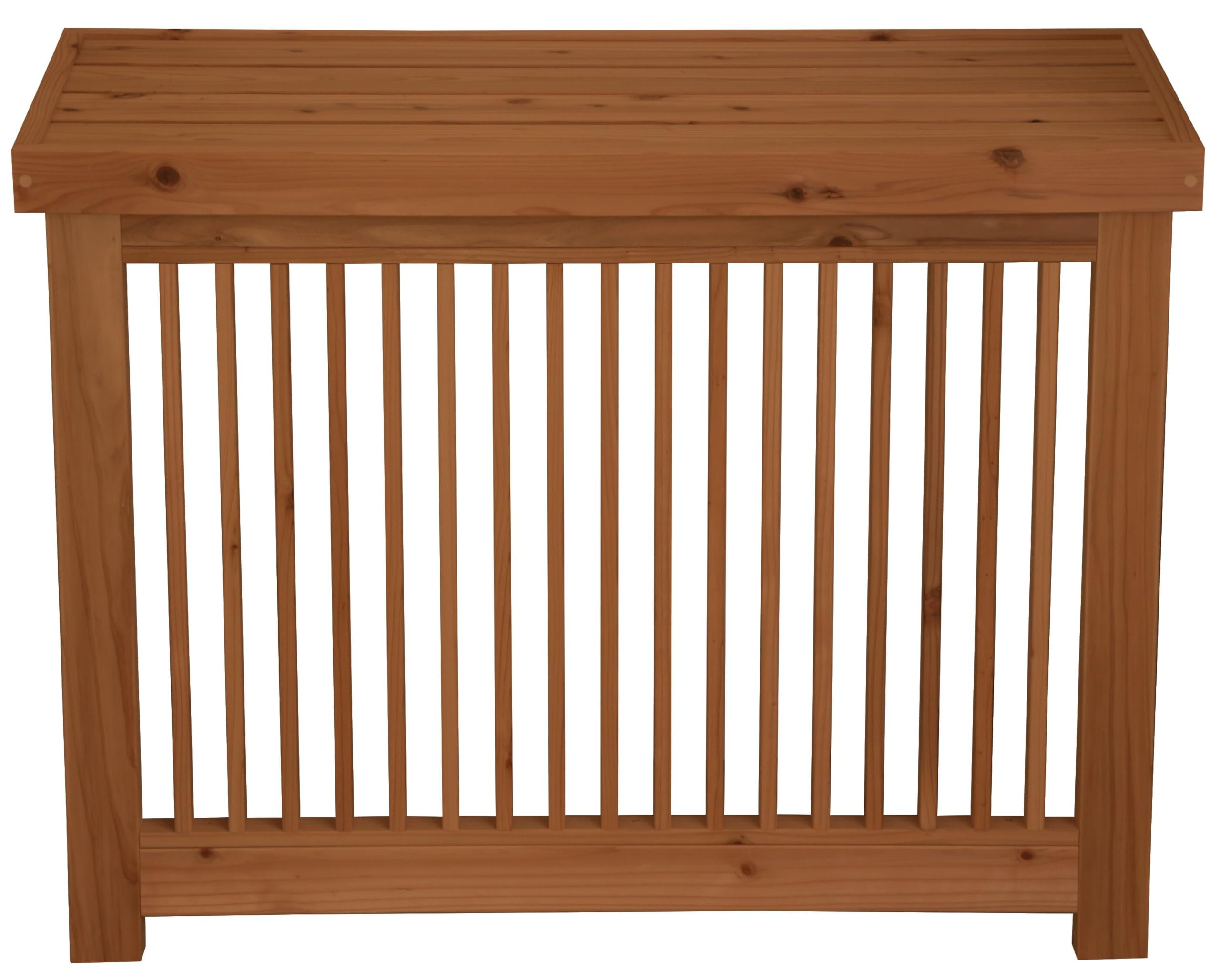 Amazon.co.jp: WOODPRO エアコン室外機カバー 縦格子 幅内寸95cm 高さ