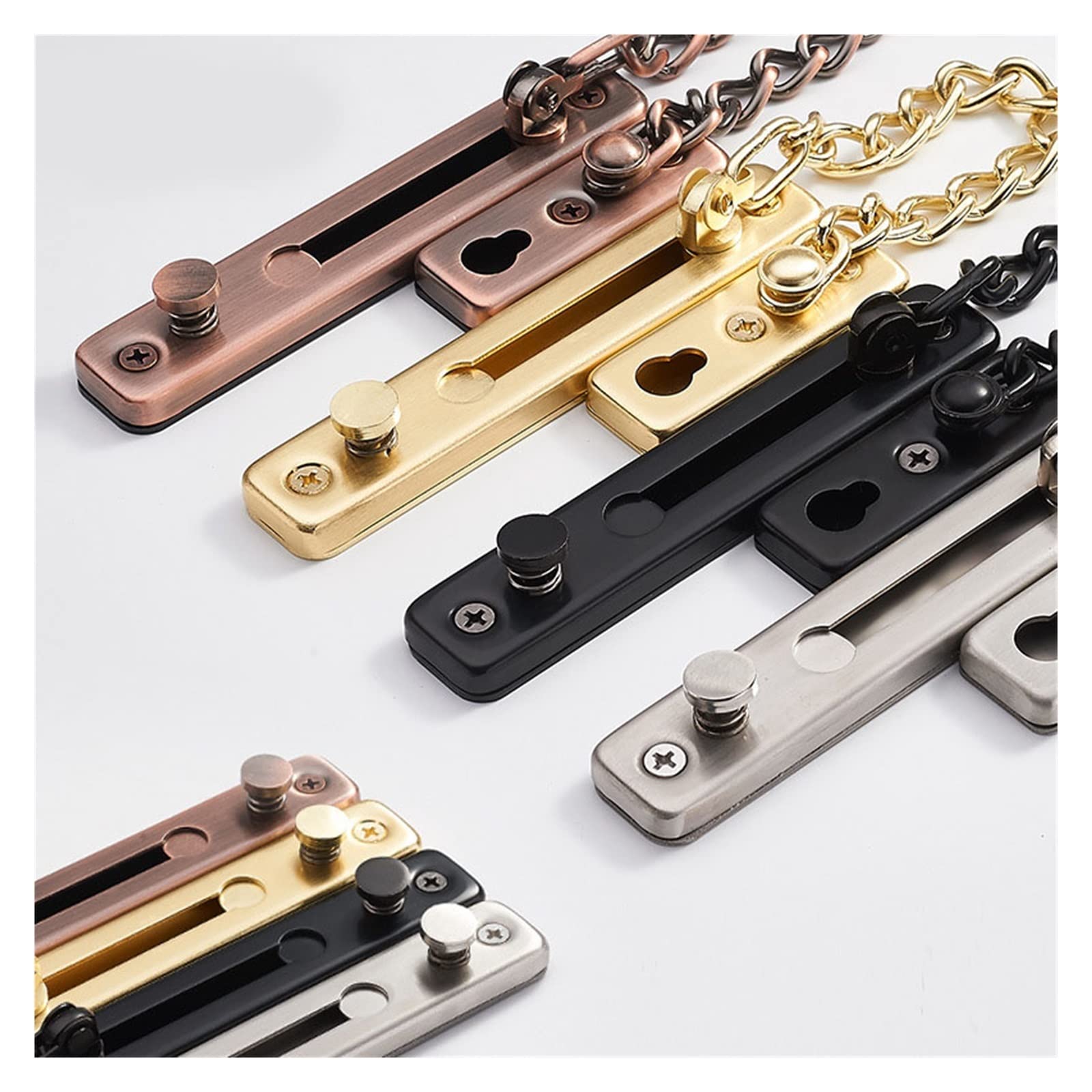 Gold Anti-Theft Zinc Alloy Hidden Security Door Chain Lock - Door Chain, Chain Door Lock - View #2