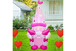 Juegoal Valentine Blow Up Pink Gnome