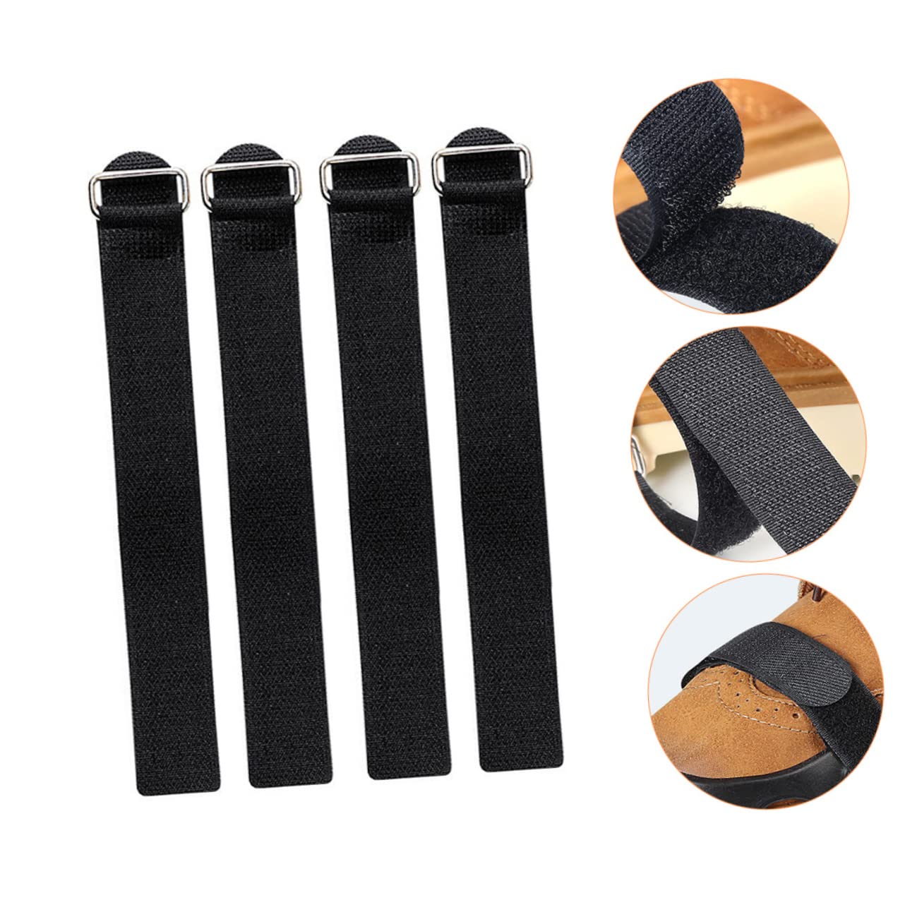 SHERCHPRY Fascette Antiscivolo Cinturino Su Tacchetti Da Ghiaccio Per Scarpe Cinturino Anti-copriscarpe Pinze Per Scarpe Da Ghiaccio Accessorio Per Scarpe Antiscivolo Metallo Black