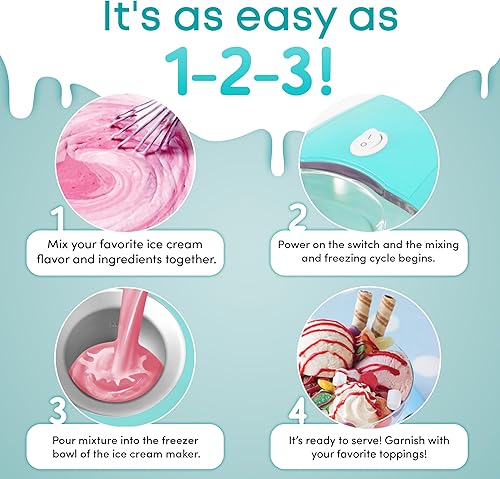 Miniatura 3 de Americana Collection Elite EIM-1432M - Máquina automática de helados eléctrica casera de 1.5 cuartos de galón, yogur congelado, sorbete, gelato, con