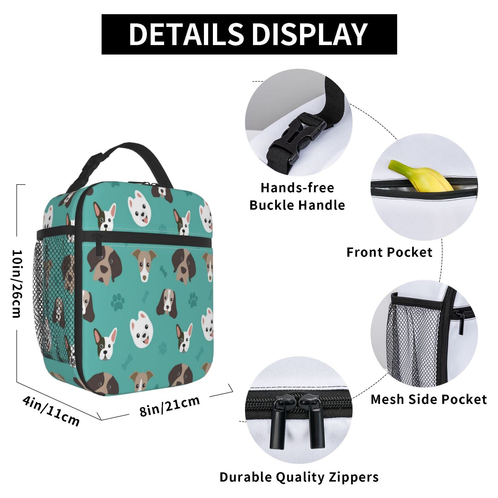 Shih Tzu - Borsa termica per il pranzo con cane, per donne e uomini