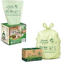 UNNI 1.6 Gal 50 count & 2.6 Gal 100 count Compostable Trash Bags