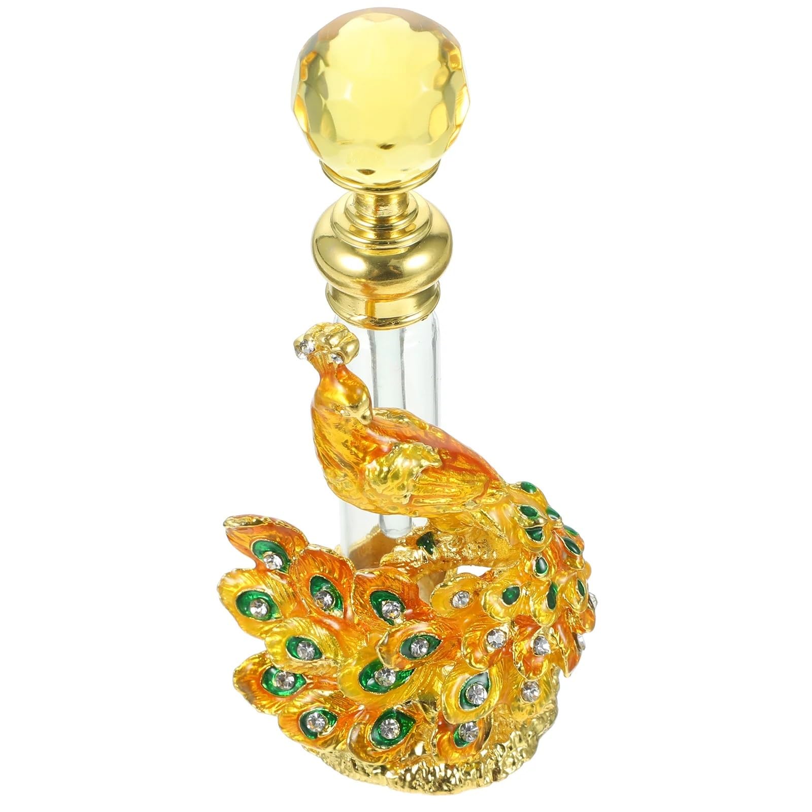 EDvkrgqx Portable Perfum Spray Bottle, Perfume Atomiser Enamel Glass Travel Scent Oil Bottle Multicolor(Golden)