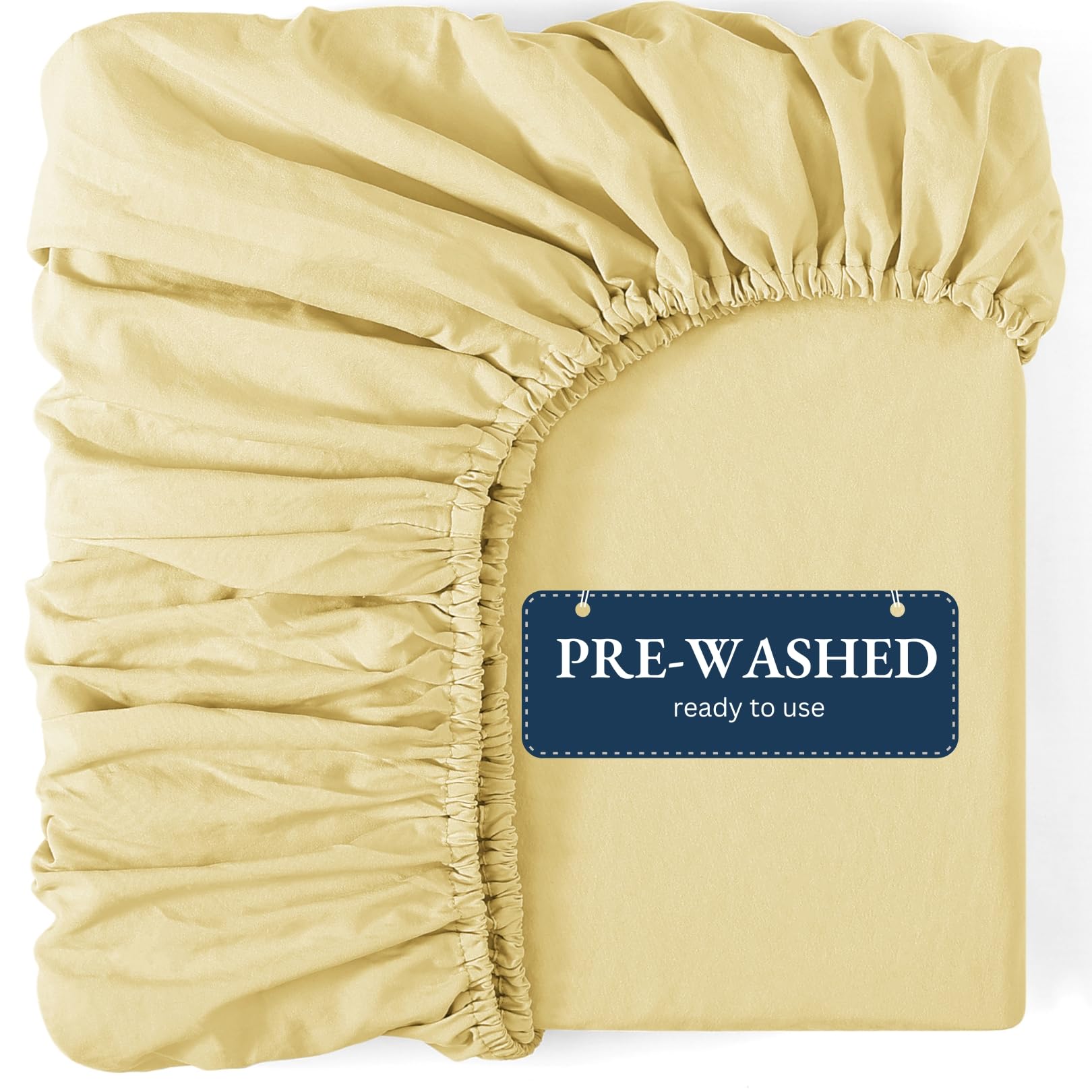 Fitted Sheet Small Double / 4ft, Cocoon - Pre-Washed Deep Pocket 14 inch (35 cm) - Soft Brushed Microfibre Fabric - Shrinkage and Fade Resistant - Bottom Sheet