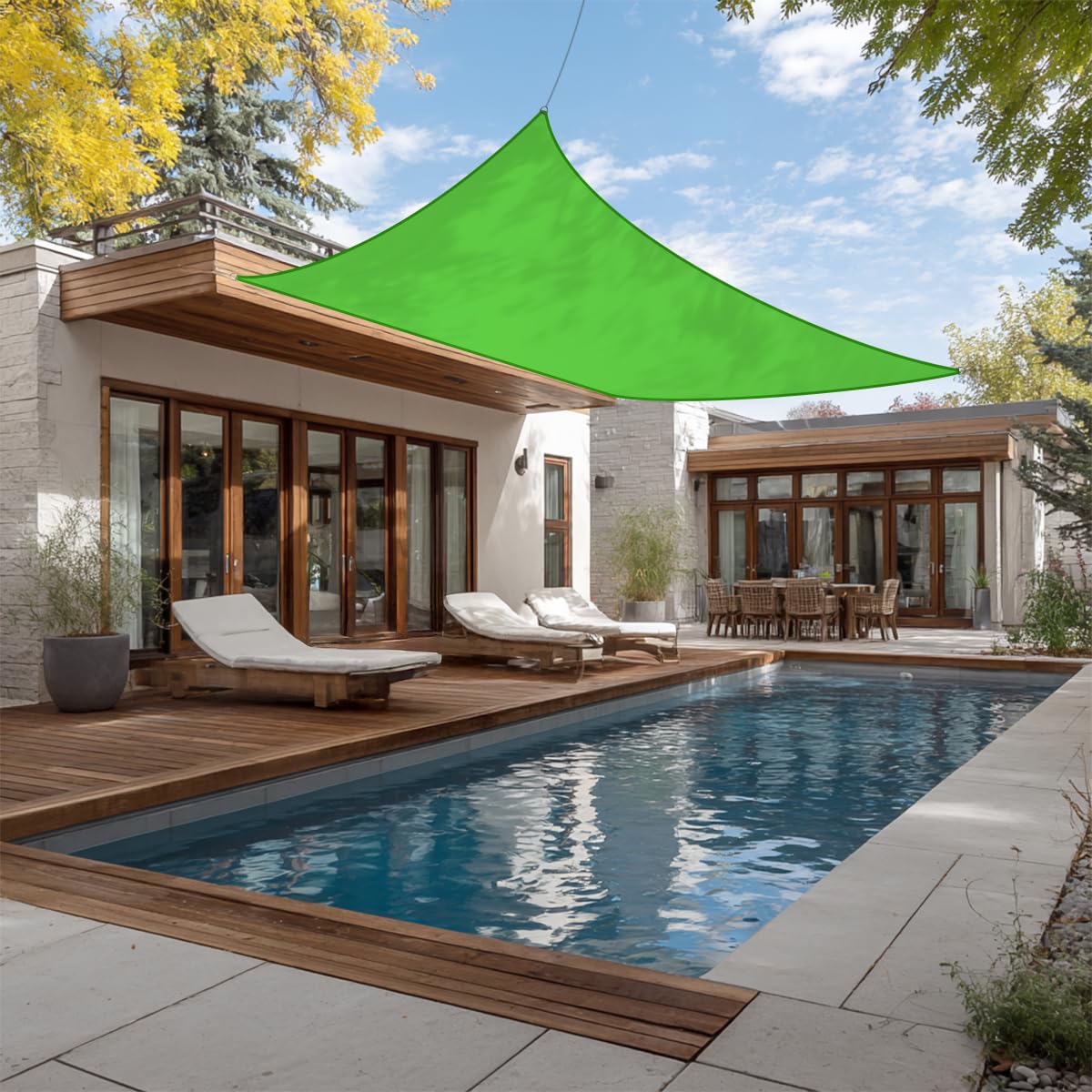 Green Bay Sun Shade Sail Sunscreen Awning Canopy Rectangle Light Green 3x2m