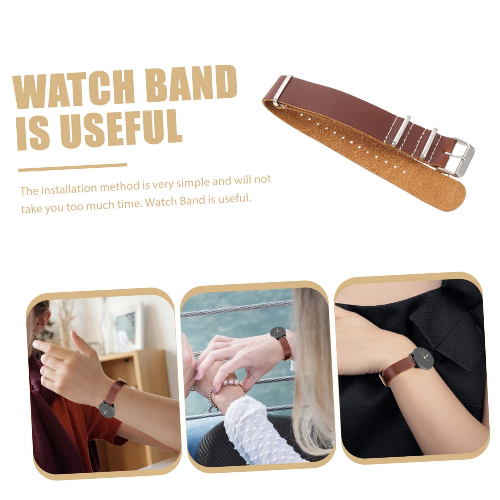 TINEASUR Vintage Watch Strap Decorative Design Retro Band for Smartwatches and Line Replacement Strap Comfortable and Easy to Install