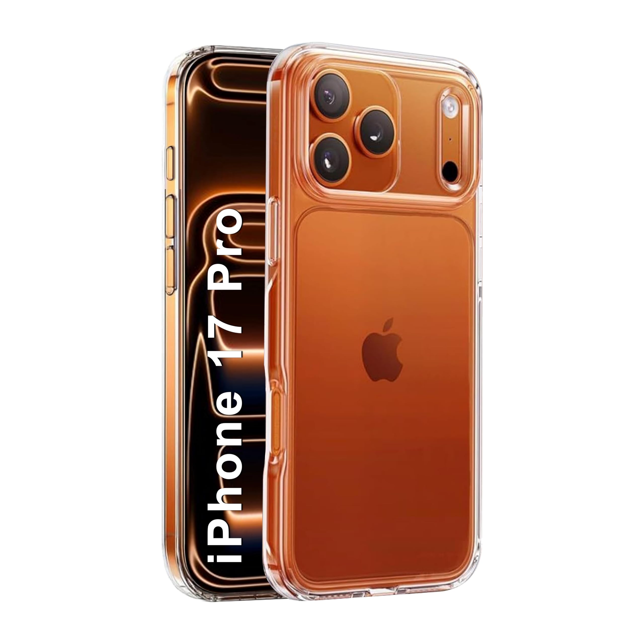 CEDO iPhone 17 Pro Clear Case | Soft Flexible Slim-Fit | Full Body 360 Protection Shock Proof TPU Back Cover (Transparent)-image-21