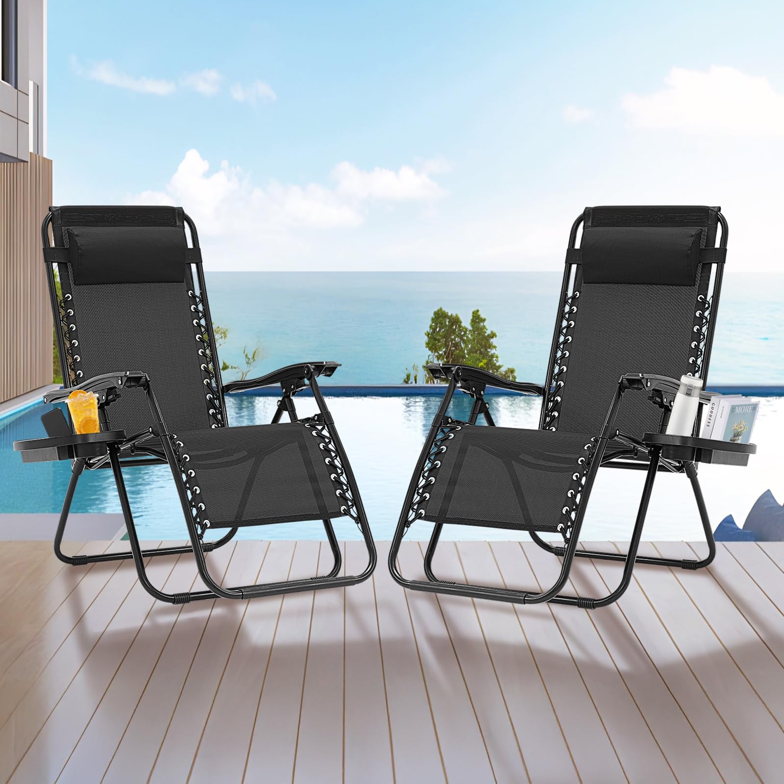 mesh recliner garden chair