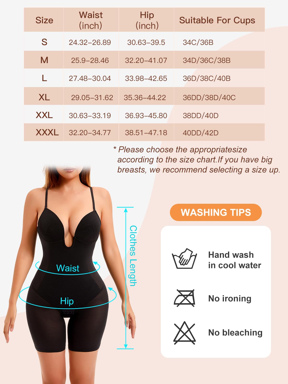 Decorus Shapewear Bodysuits 30 Vêtement galbant à la taille Femme