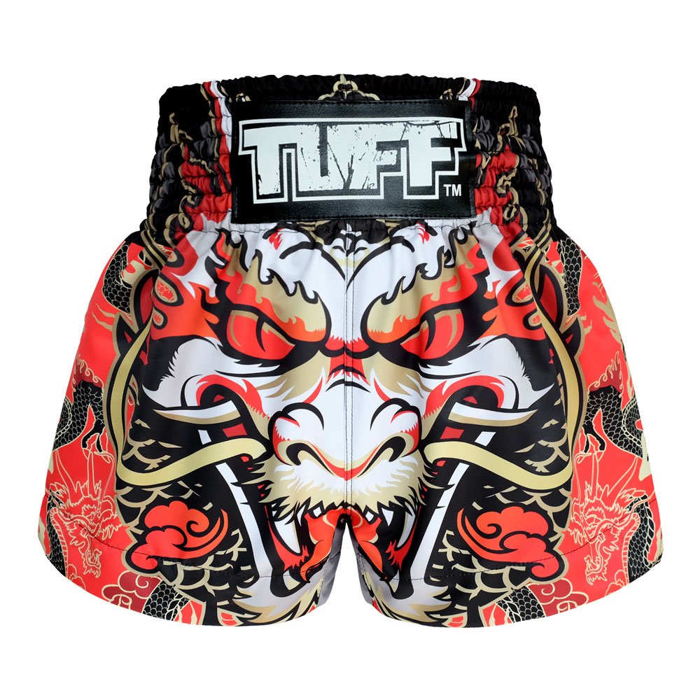 TUFF Muay Thai Shorts Boxing Trunks (TUF-MS621-RED, XL)