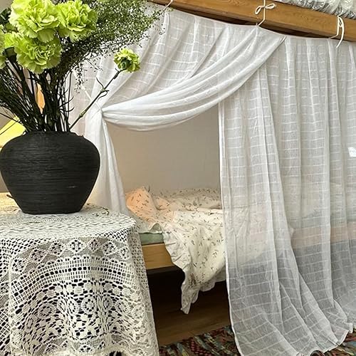 Vista 61 de 4 postes esquineros para dormitorio de estudiantes, litera, mosquitera, mosquitera, cortinas de cama para estudiantes, dormitorio, escuela