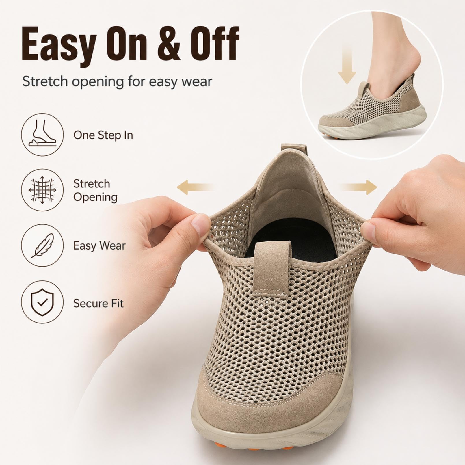 Generisch Diabetikerschuhe Herren Damen Schlupfschuh Orthopädische Wandersneaker