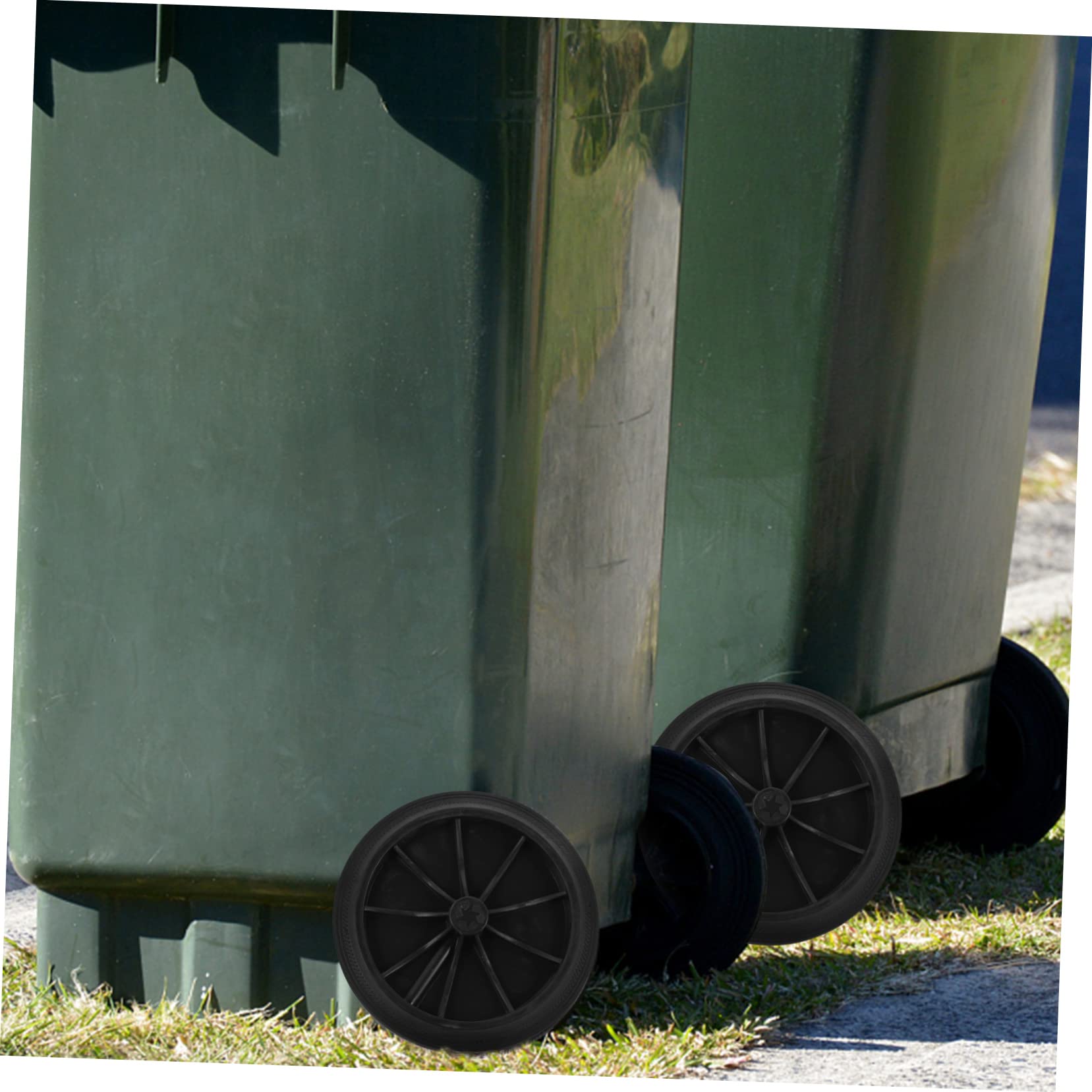Cabilock 2 Piezas De Repuestos Para Botes De Basura Ruedas De Plástico Caja De Almacenamiento De Plástico Para Exteriores Ruedas De Servicio Pesado Carretilla Ruedas De Plástico Para