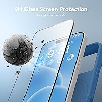 Vista 714 de GONEZ Funda de silicona para iPhone 15 Pro Max, compatible con Magsafe, protector de cámara + protector de pantalla, forro de microfibra suave Negro