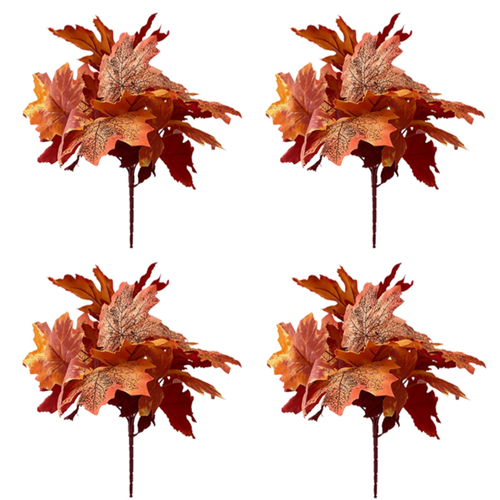 Arborus Set di 3 rami di foglie di acero artificiali da 81,3 cm, foglie di acero, lunghi steli