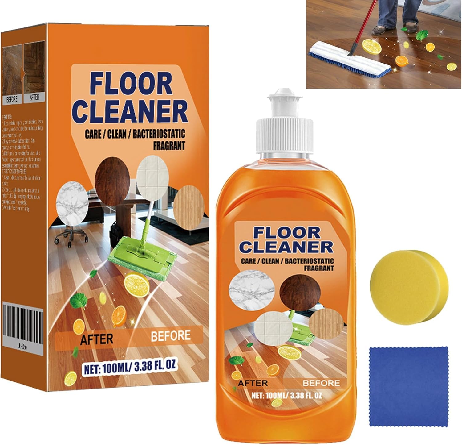 Floor Polishing Cleaner,Powerful Decontamination,Wood Floor Polish and Restorer,Floor Tile Shiner Liquid,Multipurpose Cleaning Concentrate,Wood Floor Polishing Cleaner