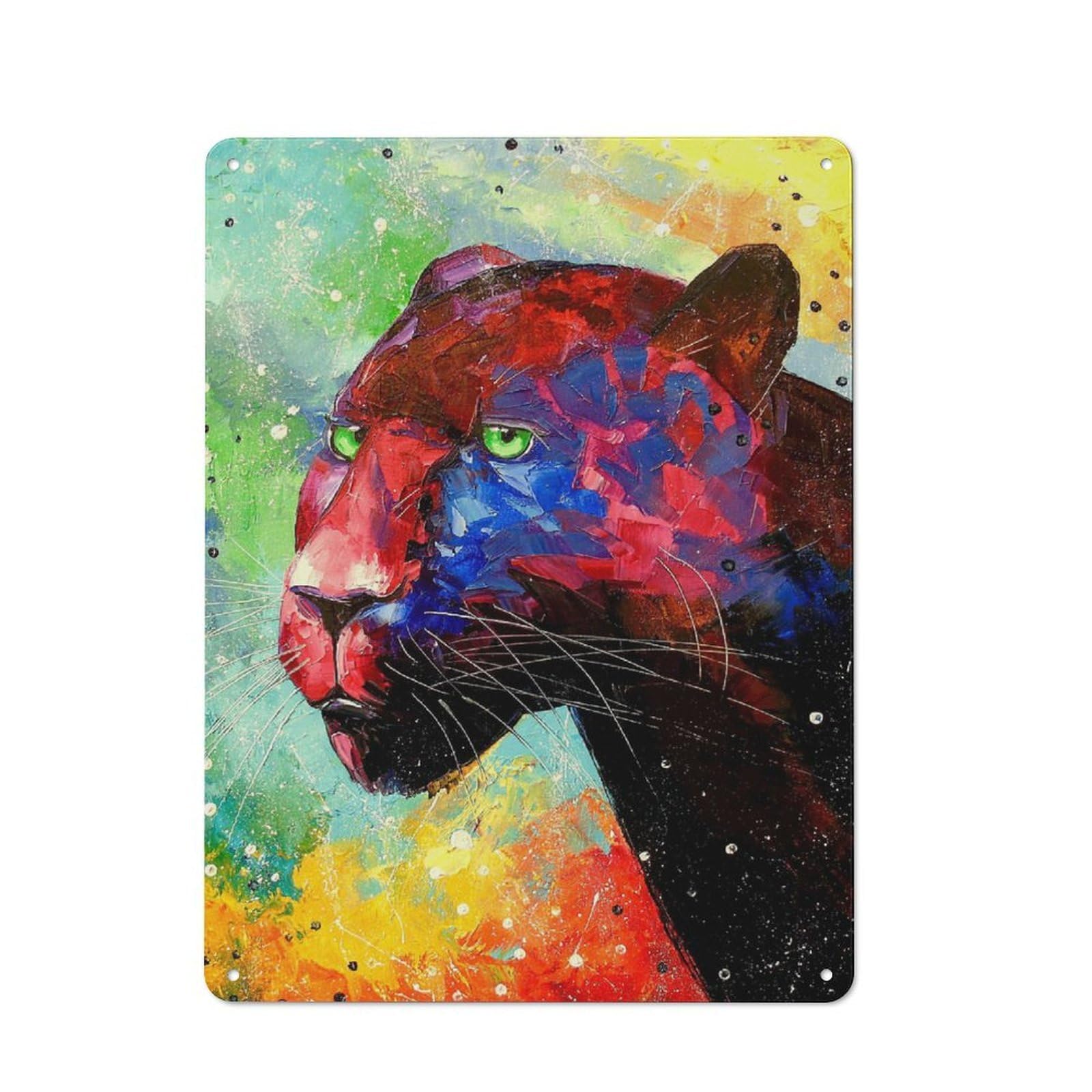 Panther Vintage Metal Sign 40x30cm, Bistro Style Shop Wall Decor for Tea Room, Shop Wall Or Breakfast Area